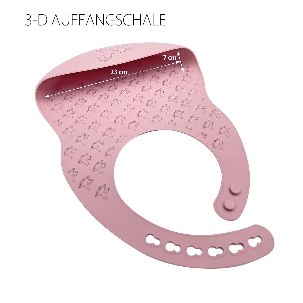 Auffangschale BPA/PVC/BPP-frei Design Pale SEI Baby Lätzchen Lätzchen - mit Mauve,