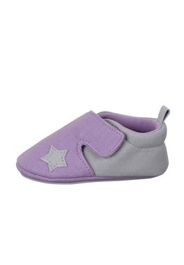 Sterntaler® Babykrabbelschuh Krabbelschuh (1-tlg., Hausschuhe mit süßen Stickmotiven, Babyschuhe weich) Krabbelschuhe Baby mit Klettverschluss und Anti-Rutsch-Sohle