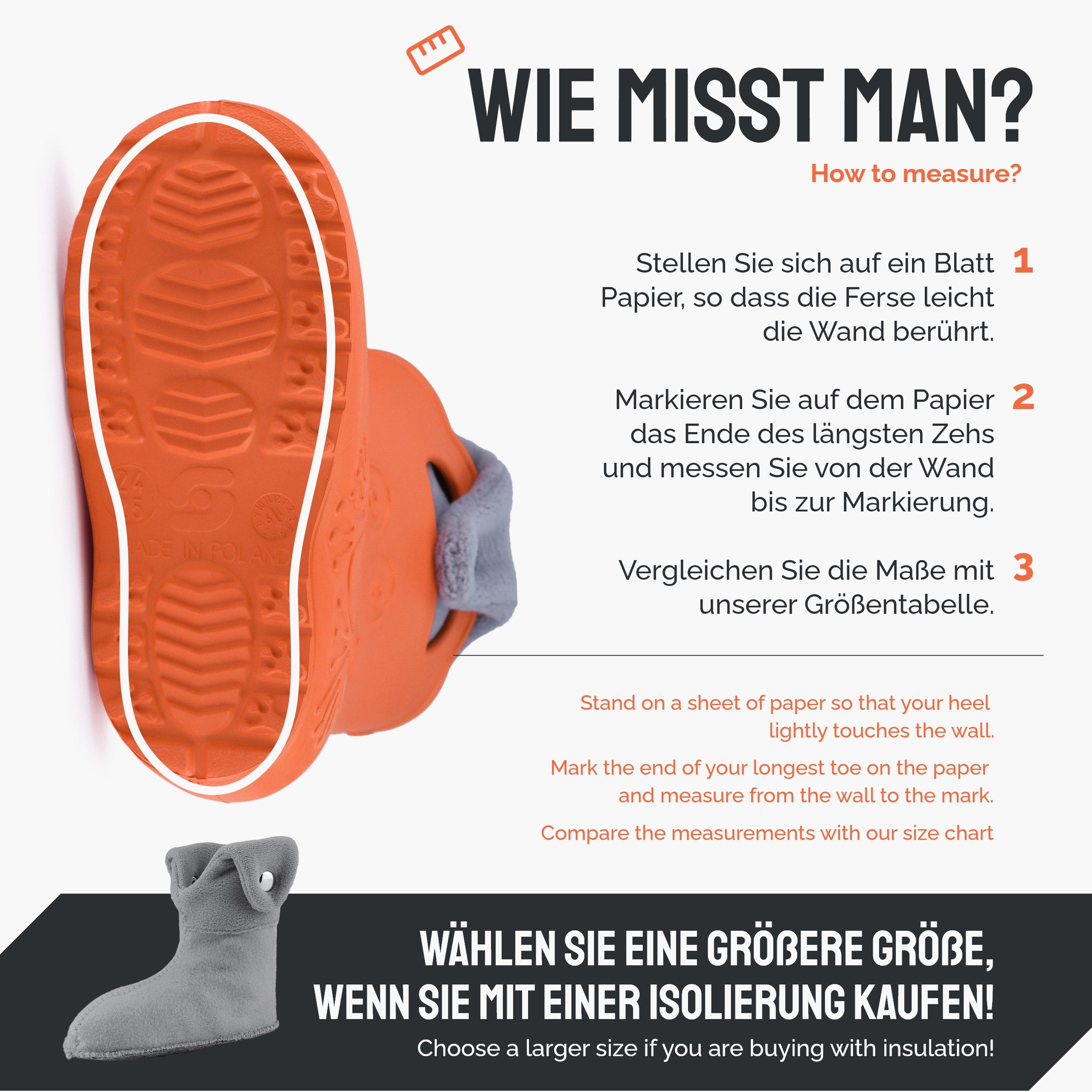 Ladeheid EVA Regenschuhe mit herausnehmbares Innenfutter LA-CA-04 Gummistiefel Kinder gefüttert und federleicht – Bild 2 von 5
