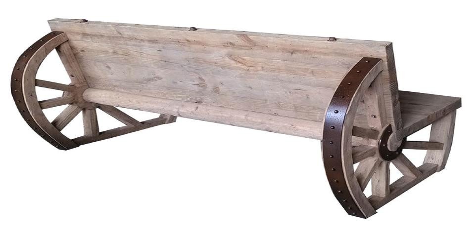 Xlmoebel Gartenbank Massive Holzbank mit dekorativen Details für gemütliche Stunden (1-St., Bank), Hergestellt in Europa