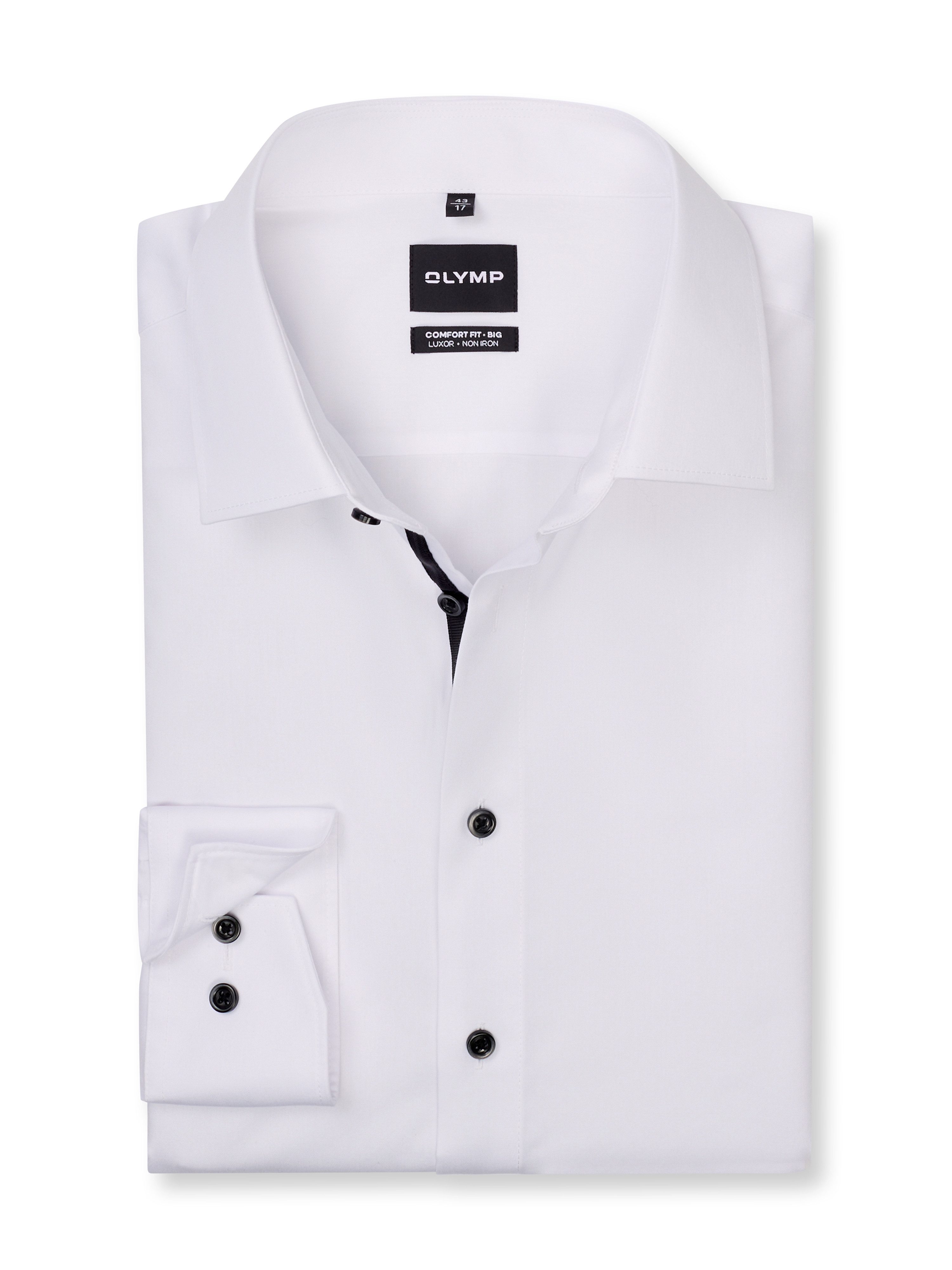 OLYMP Langarmhemd Businesshemd, Big & Tall, unifarben, New Kentkragen günstig online kaufen