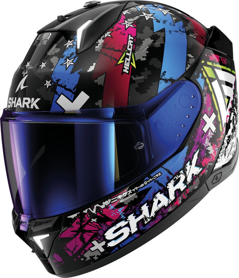 Shark Motorradhelm Skwal i3 Hellcat Helm, geeignet für Brillenträger,Pinlockscheibe enthalten,integriertes