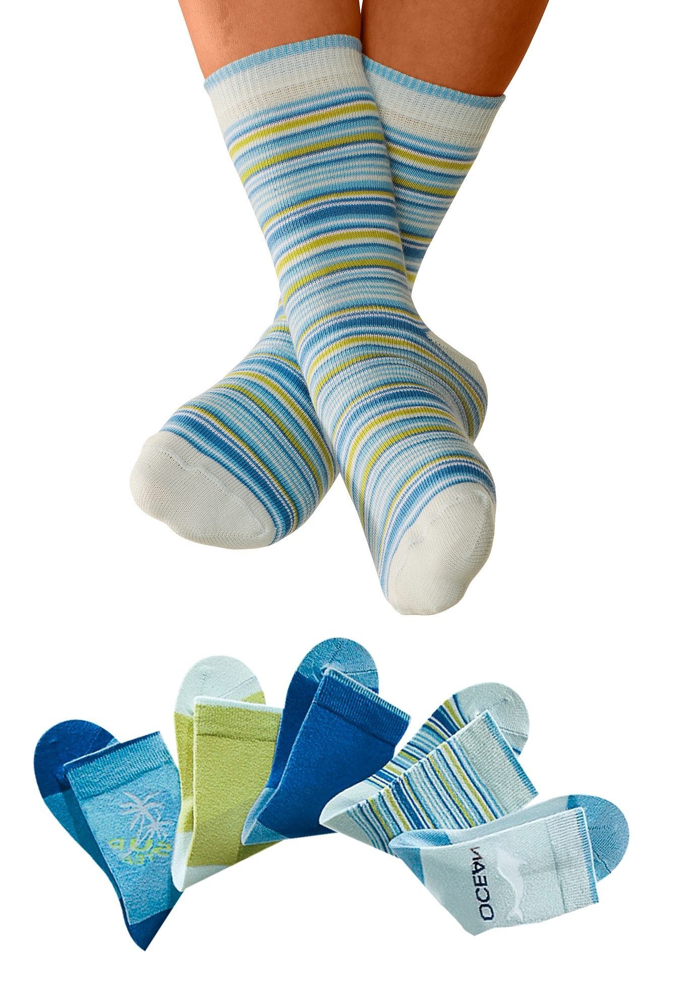 H.I.S Socken (Set, Spitze & Ferse mit 5-Paar) verstärkter