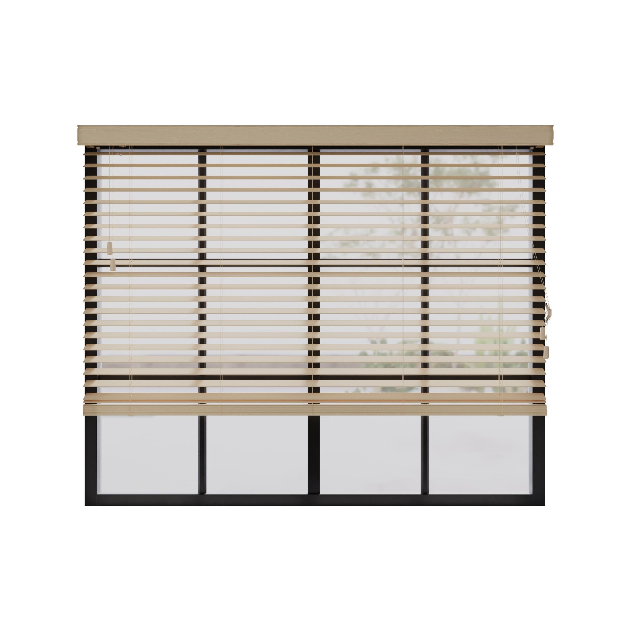 Cocoon Home Jalousie N004608, Halterung, Bohren, Cocoon Holz Jalousien 100 x 130 - 50mm Lamellen - Naturel