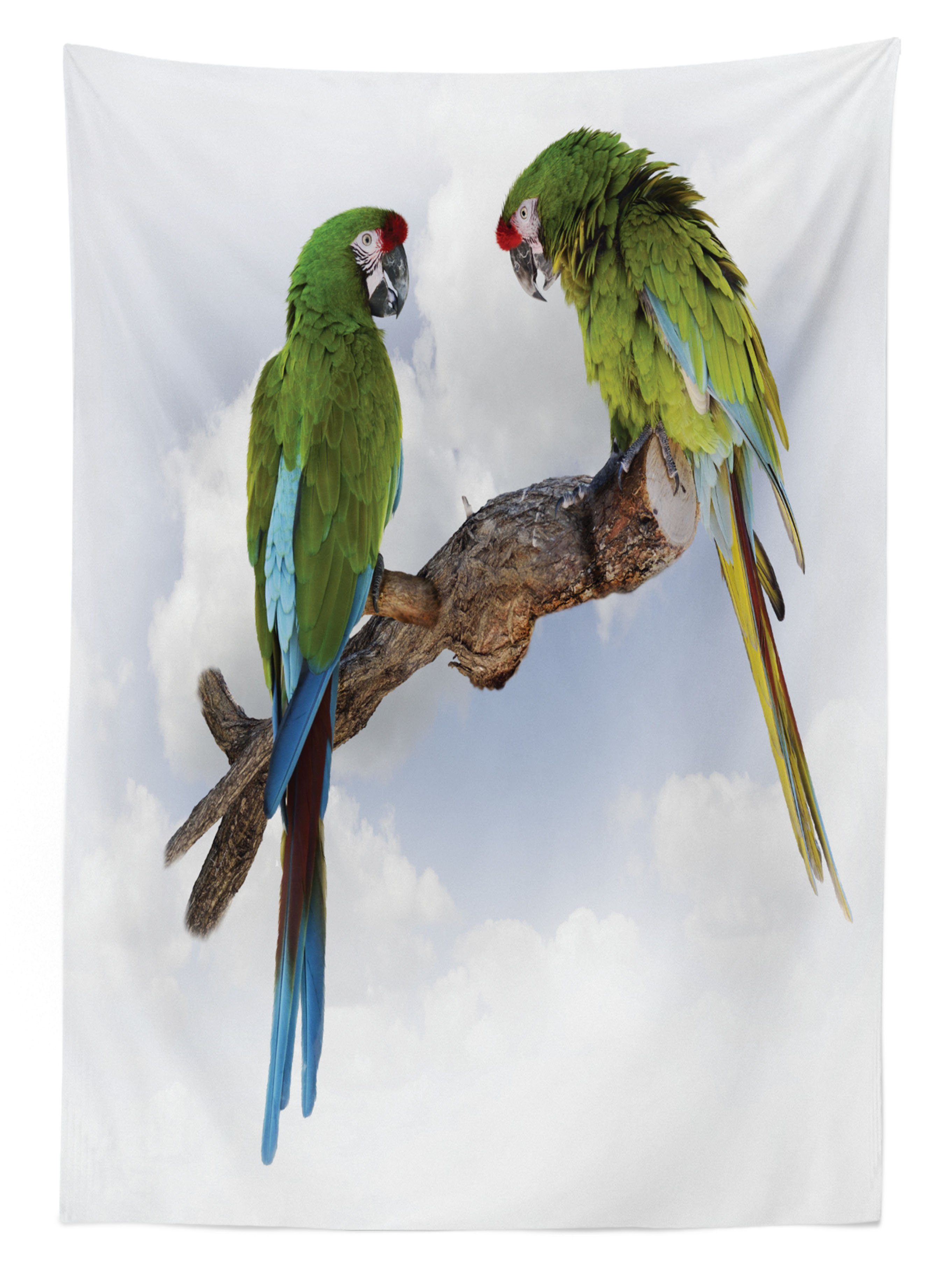 Außen Bereich Waschbar Vogel Tischdecke den Parrot Abakuhaus Für geeignet Farbfest 2 Klare Ara Farben, Tropisch