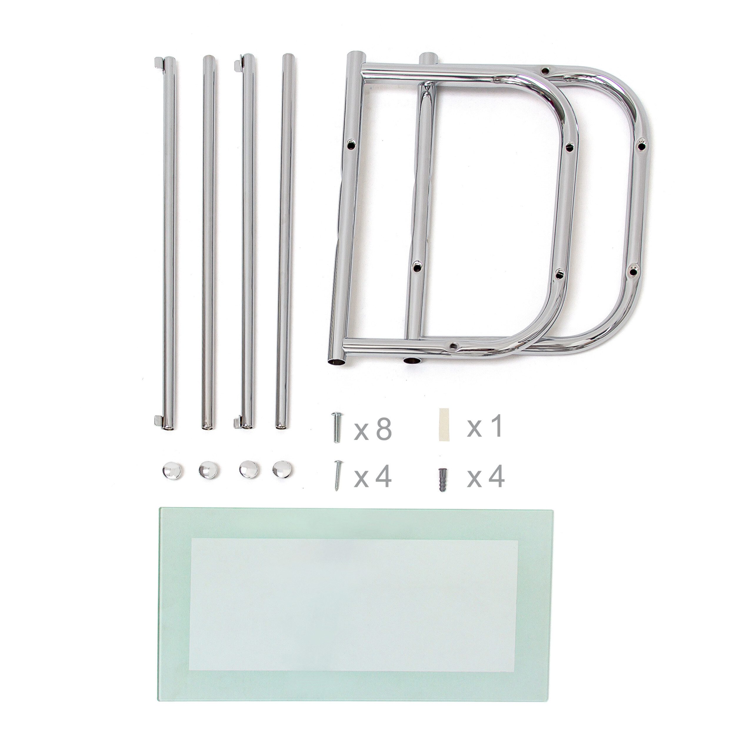 relaxdays Wandregal Edelstahl mit Handtuchhalter, 1-tlg. – Bild 5 von 5