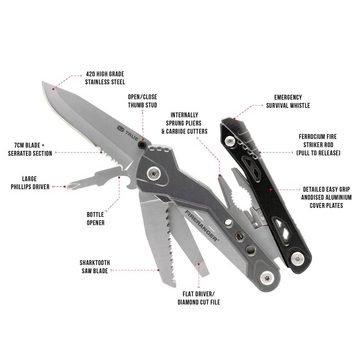 True Utility Multitool Multi Tool Fireranger Feuerstarter, Taschen Messer Klappmesser Zange