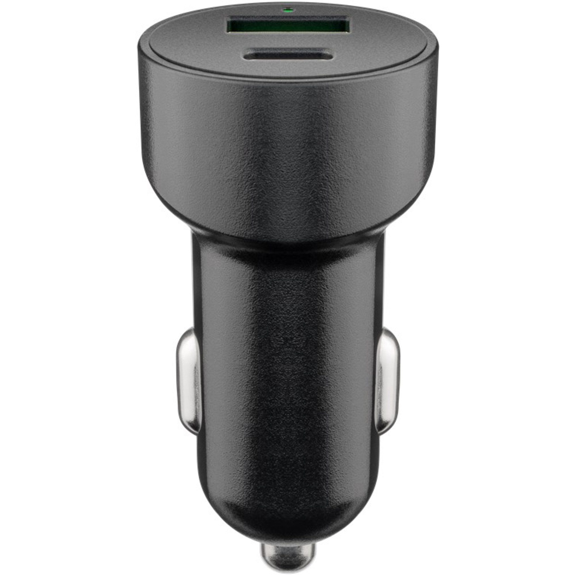 goobay Dual-USB Auto Schnellladegerät USB-C PD Reiseadapter