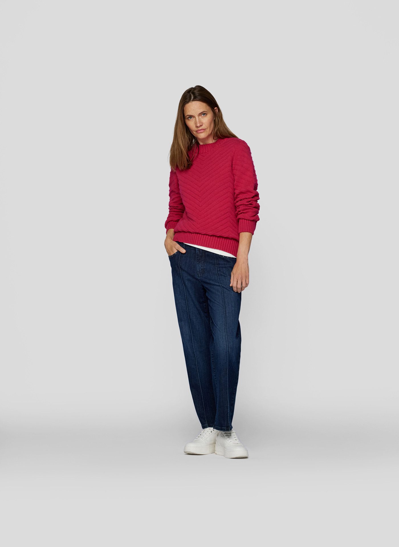 Rabe Strickpullover mit Ripp-Muster