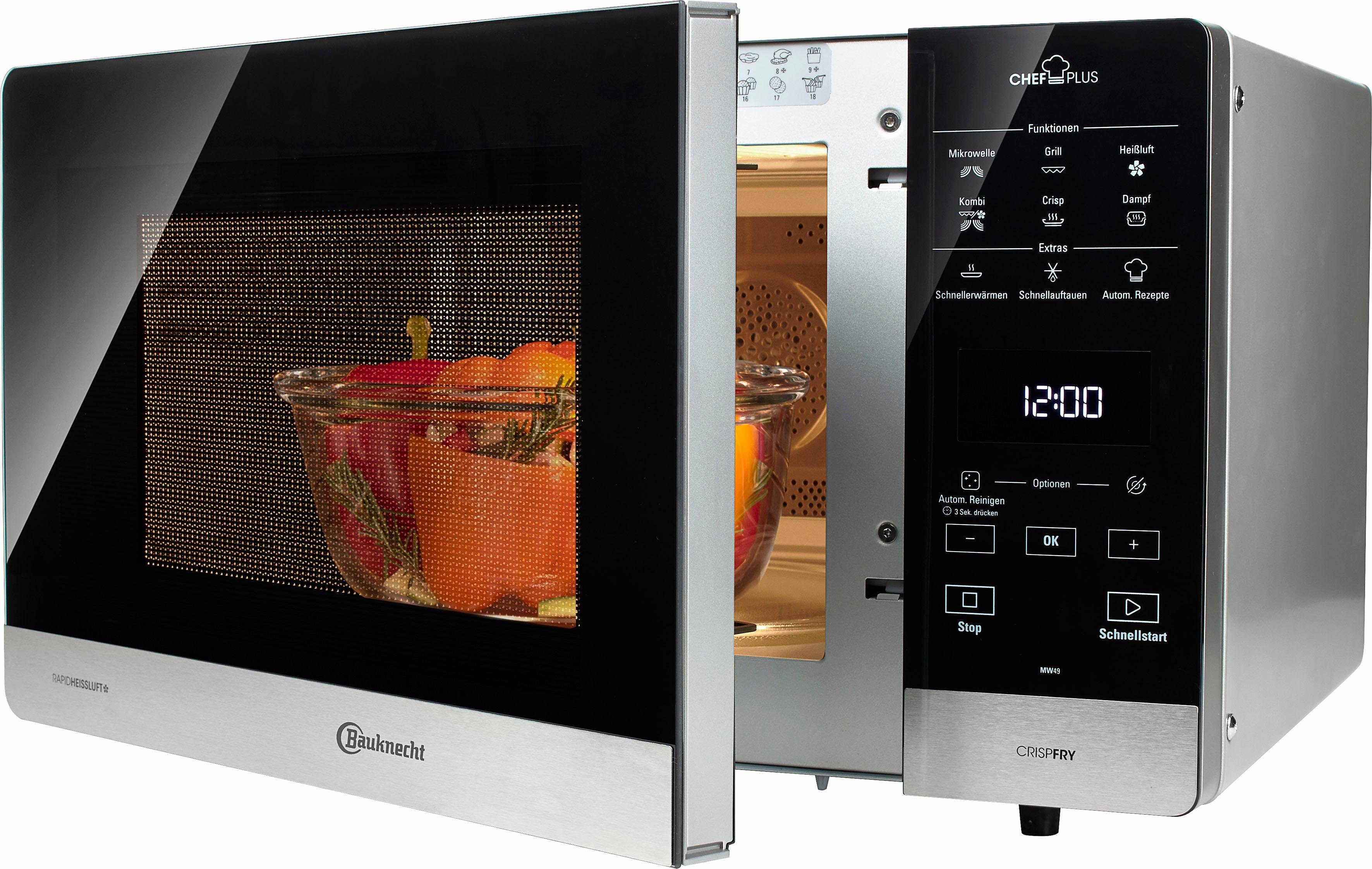 BAUKNECHT Mikrowelle MW 49 SL, Grill und Heißluft, 25 l