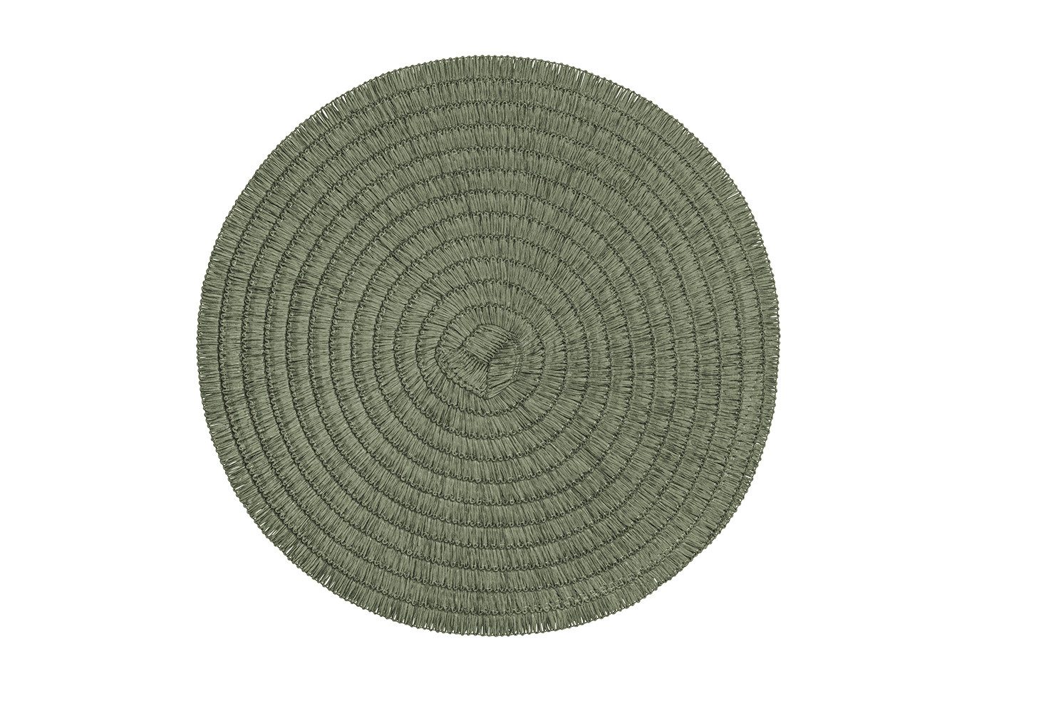 PICHLER Platzset Tischset uni Tischset rund 12er Set 0 x 38 cm WAVE Kreis oliv, (Spar-Set, 12-St., 12 Platzdecken), Platzset Tischset Esszimmer Küche