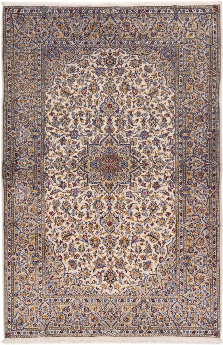 12 mm Trading, Keshan 140x216 Handgeknüpfter Orientteppich / Nain Perserteppich, Höhe: Orientteppich rechteckig,