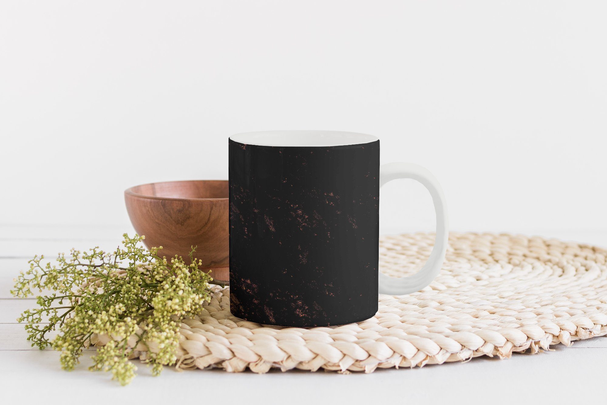 Keramik, Becher, Kaffeetassen, Geschenk - Teetasse, MuchoWow Stein Teetasse, - Tasse - Vintage Granit Muster,