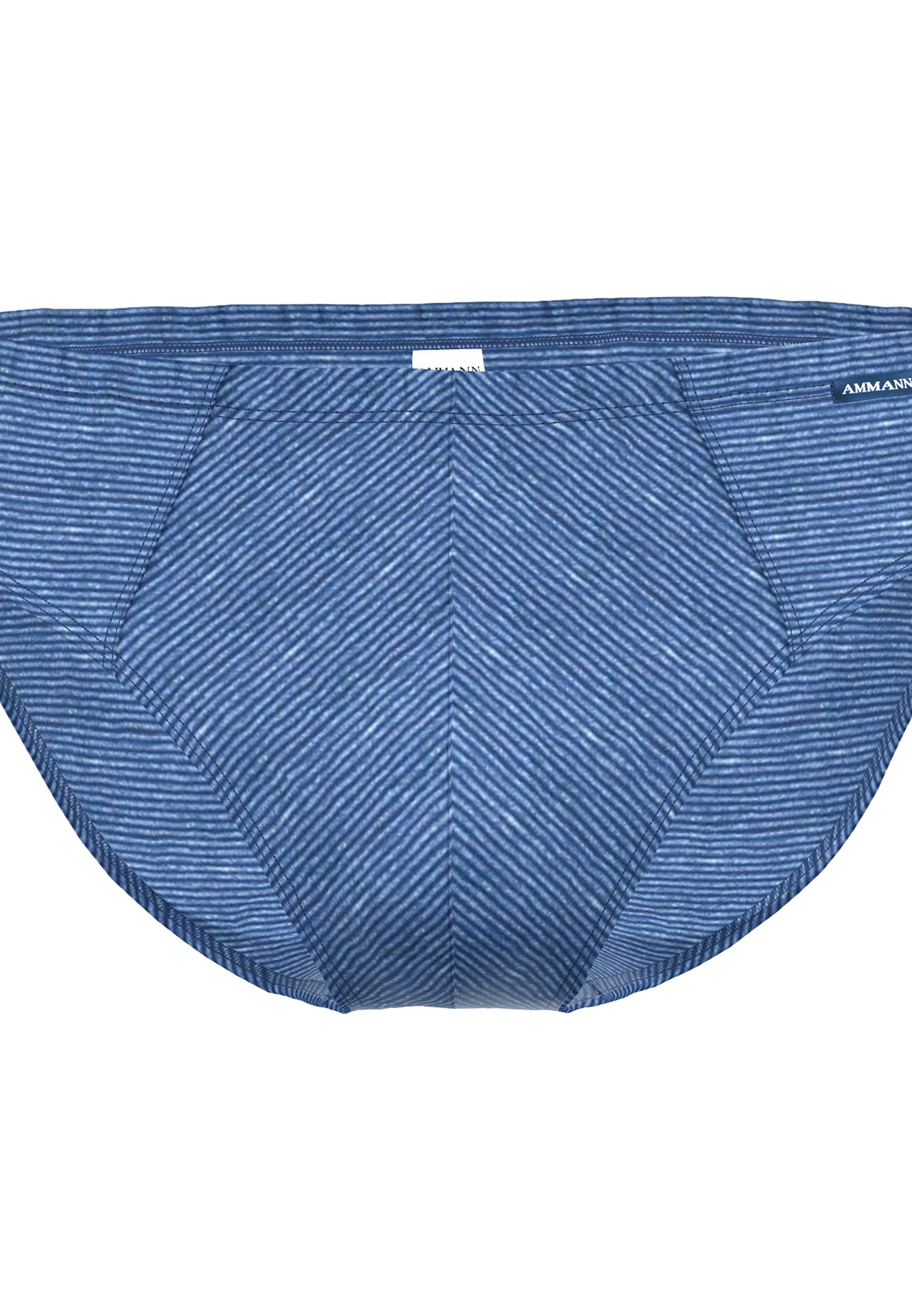 Ammann Slip 3er Pack Jeans Single (Spar-Set, 3-St) Slip / Unterhose - Baumwolle - ohne Eingriff - Klassischer Schnitt