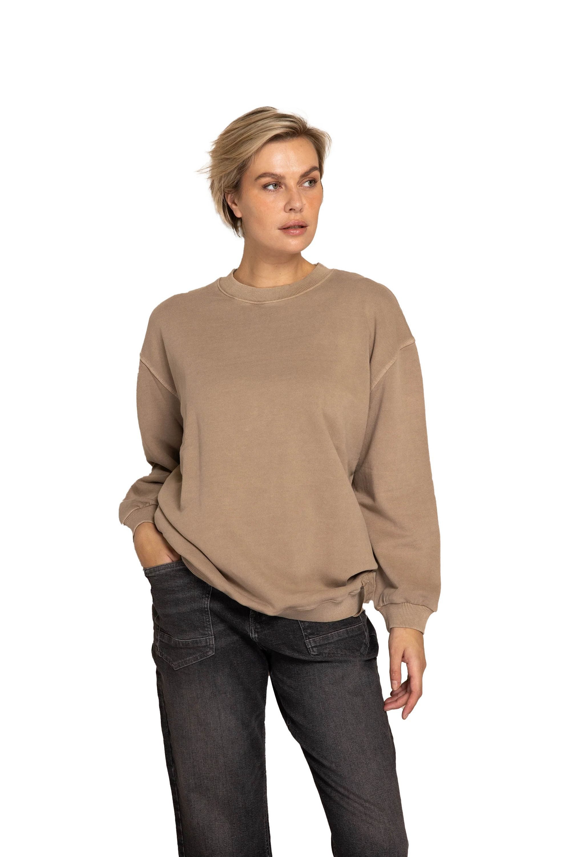 Zhrill Sweatshirt ZHMARLEN TAUPE (0-tlg) günstig online kaufen