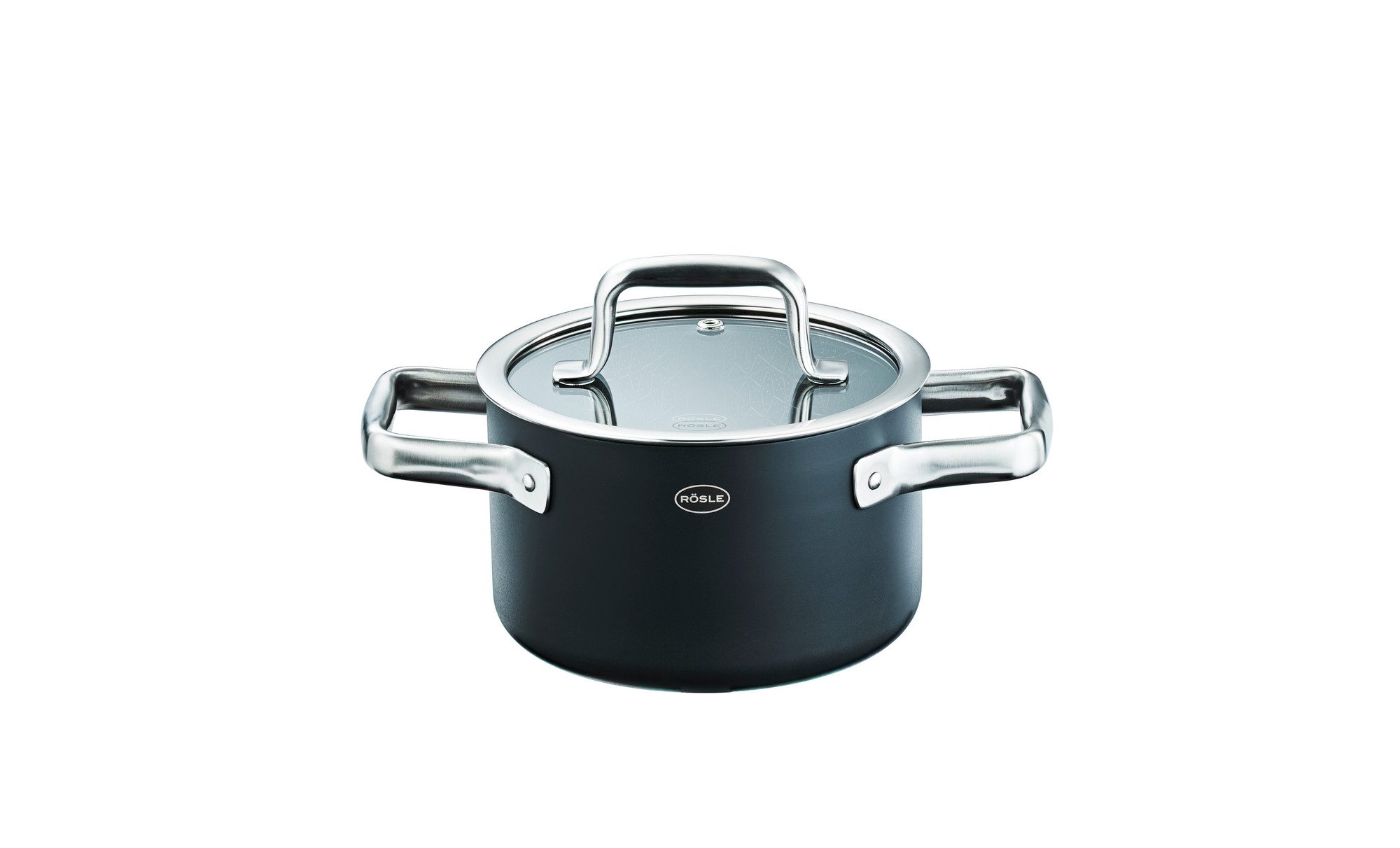 RÖSLE Kochtopf Topf EBONIC, ProNero, Aluminium, Edelstahl (1-tlg), für alle Herdarten geeignet, inklusive Induktion