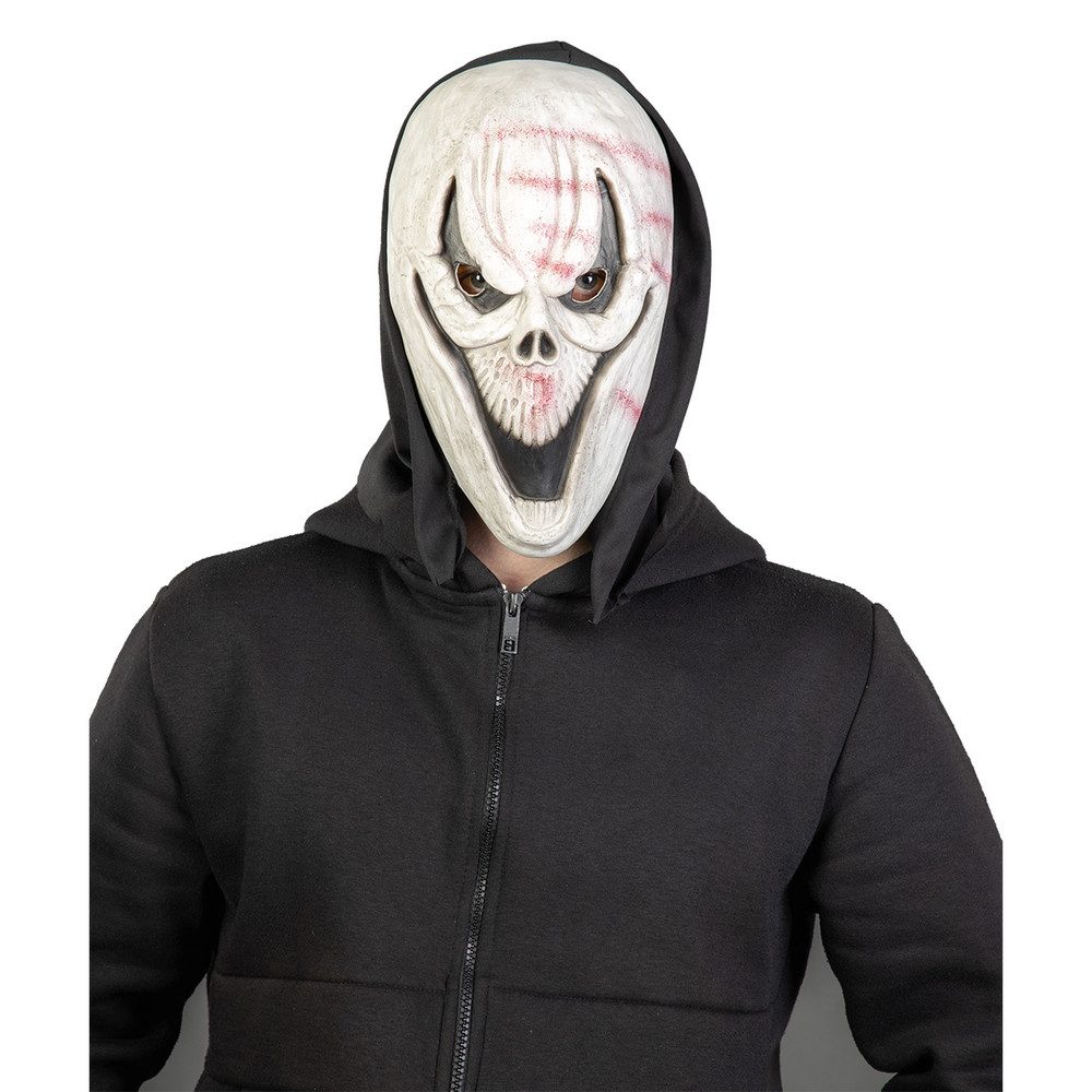 MICA Aufblasbares Partyzubehör Halbmaske mit Haube - Horrorclown