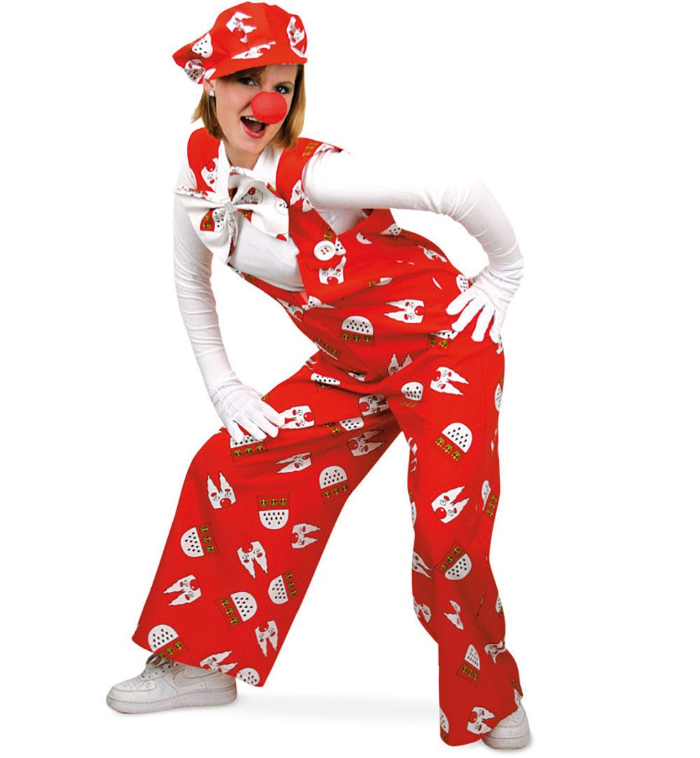 Fries Kostüm Latzhose Köln Kölle Alaaf Köln Karneval Fasching Party Rot Weiß, Hohe Qualität