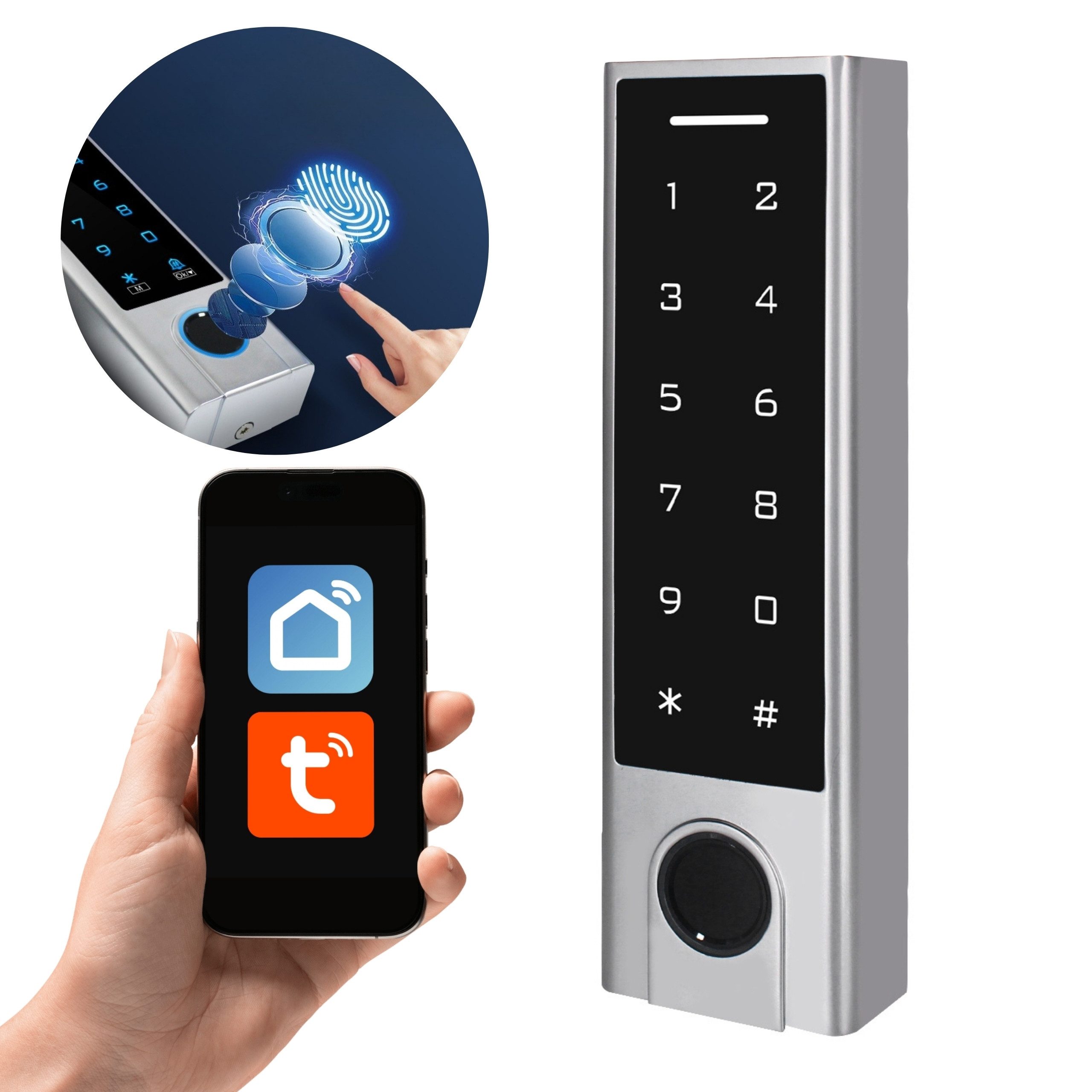 Türschlossantrieb Elektronisches Smart Türschloss, WiFi Fingerabdruck Fernsteuerung