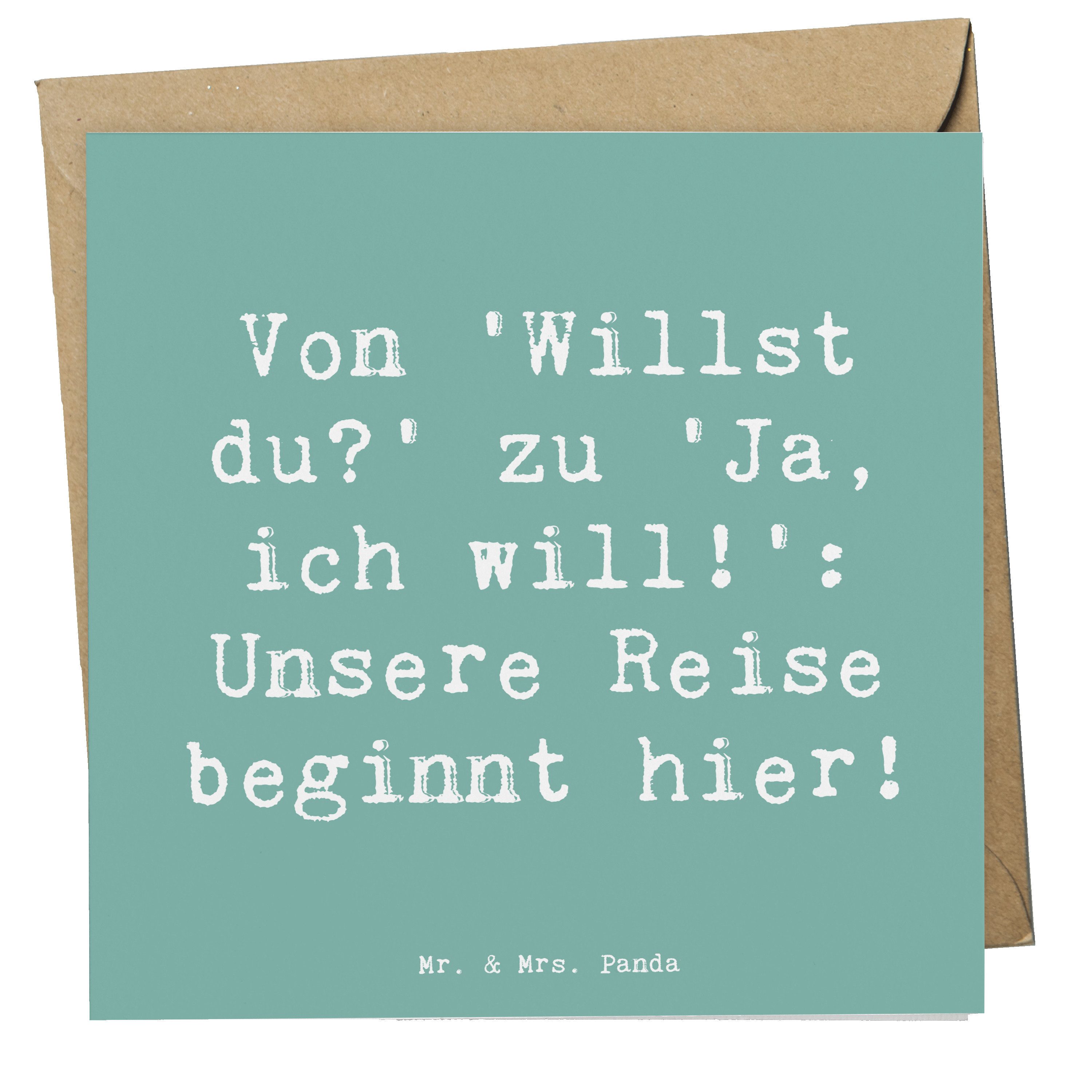 Grußkarte Verlobung Abenteuer - Meeresbrise - Geschenk, neues Kapitel, Klappkar