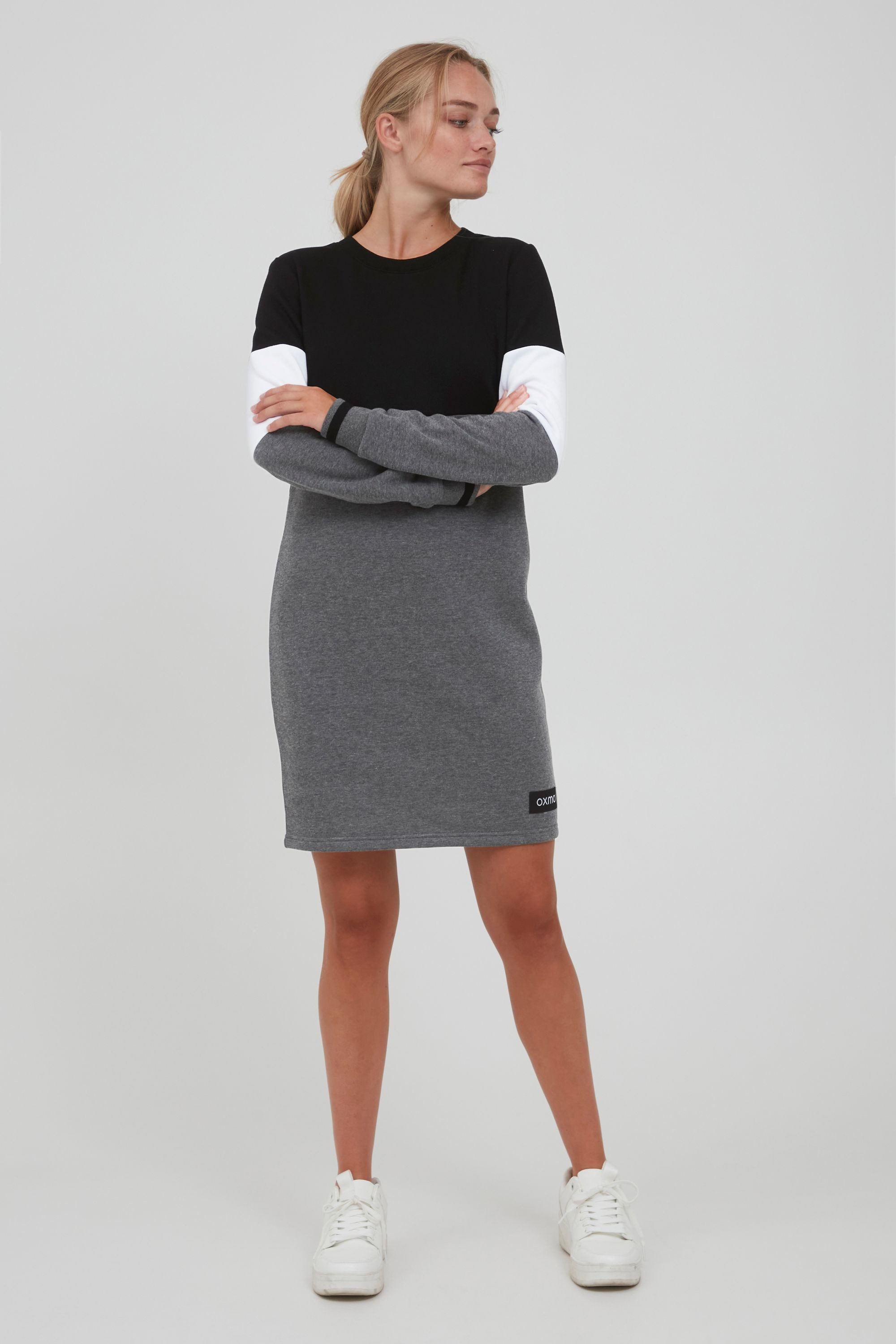 OXMO Sweatkleid OXSweat Sweatkleid in Colourblock-Optik günstig online kaufen