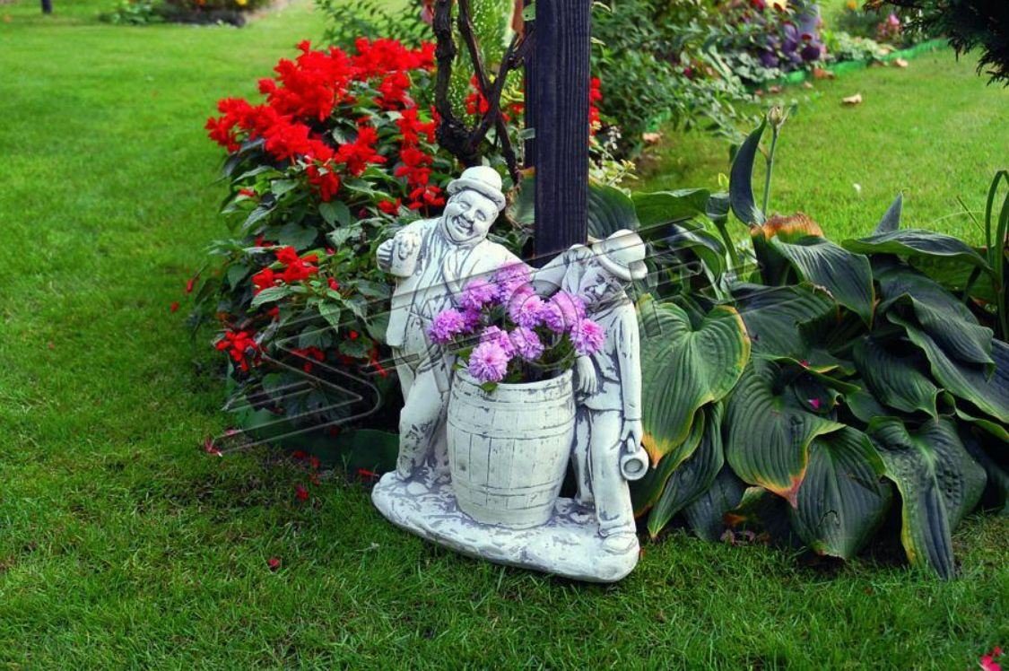 JVmoebel Skulptur Charlie Chaplin Blumenkübel Pflanz Kübel Deko Figur Blumentöpfe Garten