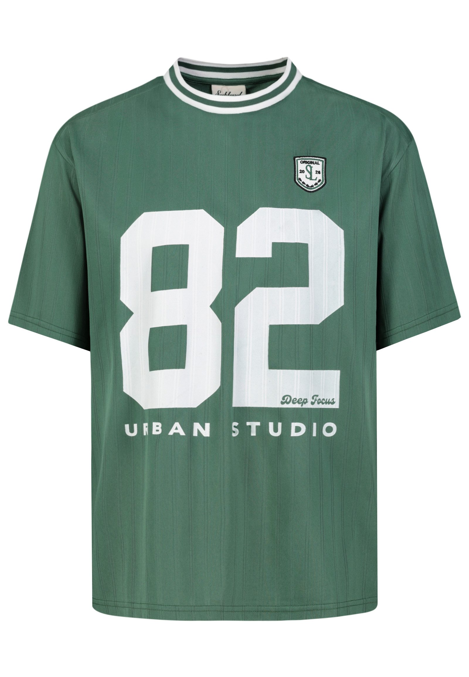 SUBLEVEL T-Shirt Herren Trikot Shirt Oversize Nummern-Print vorne, Trikot-Jersey