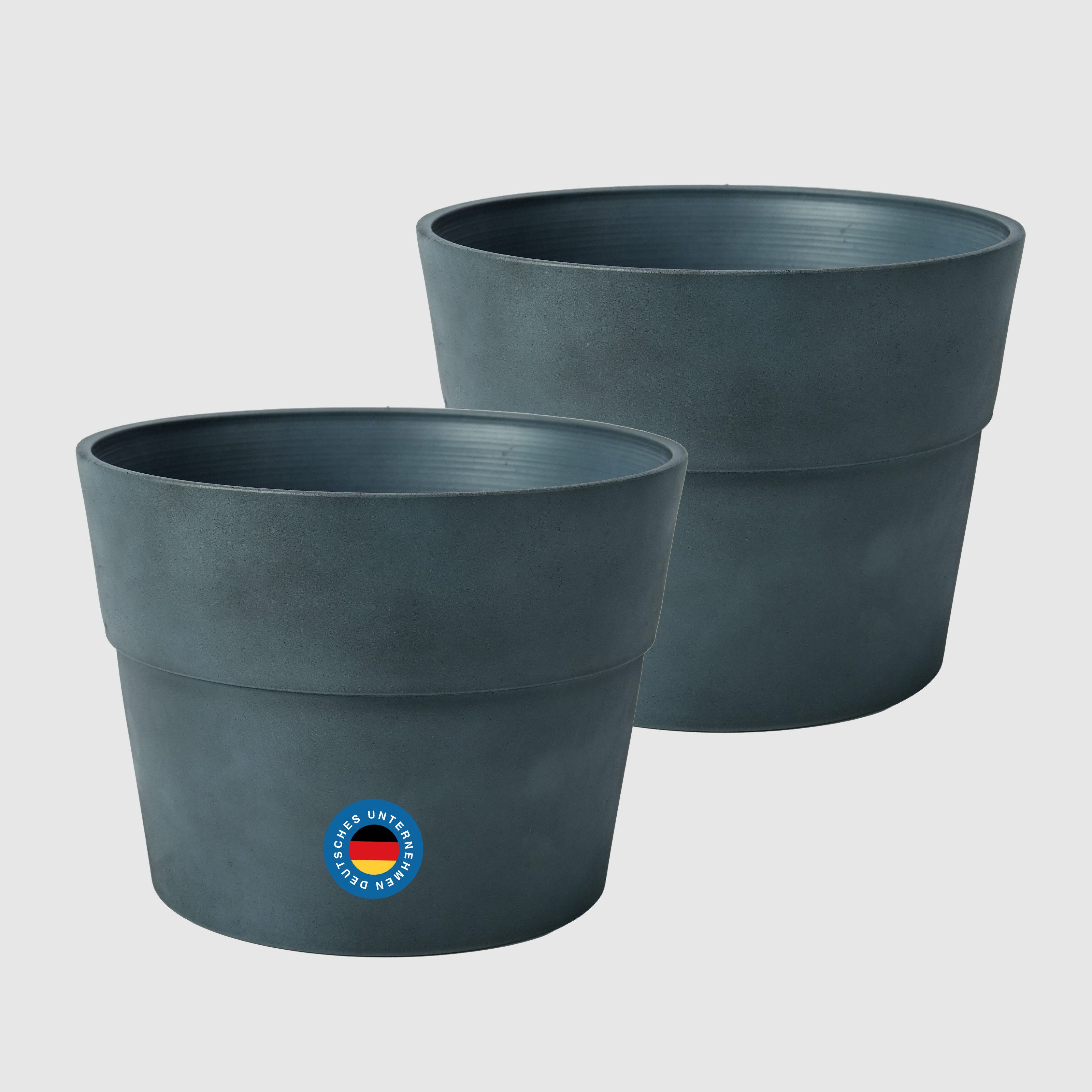 Zedelmaier Blumentopf 2er-Set Blumentopf mit extra Dicker Wand, mattierte Oberfläche