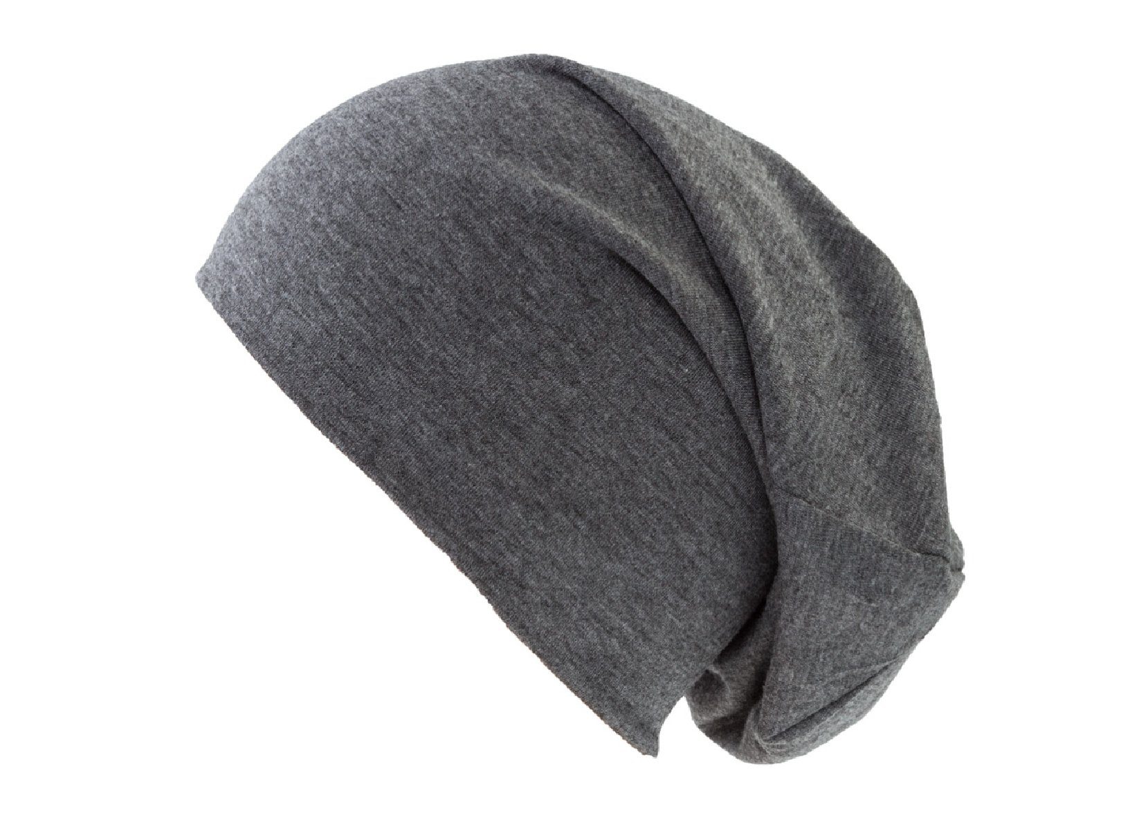 shenky Jerseymütze Doppelpack schwarz und dunkelgrau (Long Beanie, Beanie Mütze) elastisch