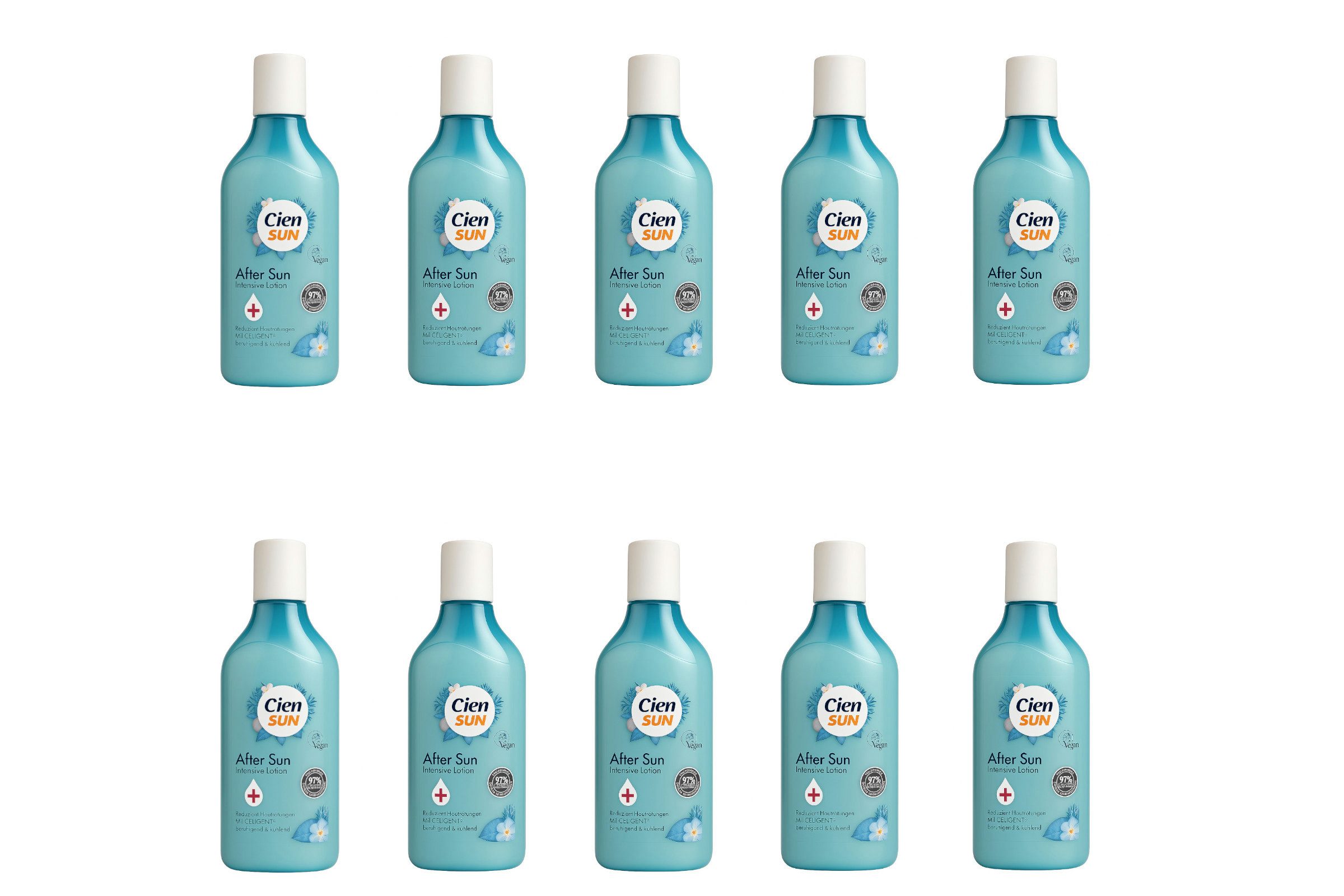 Cien After Sun-Lotion After Sun Intensive Lotion 250 ml – kühlend & beruhigend, 10-tlg., Zieht schnell ein und fettet nicht