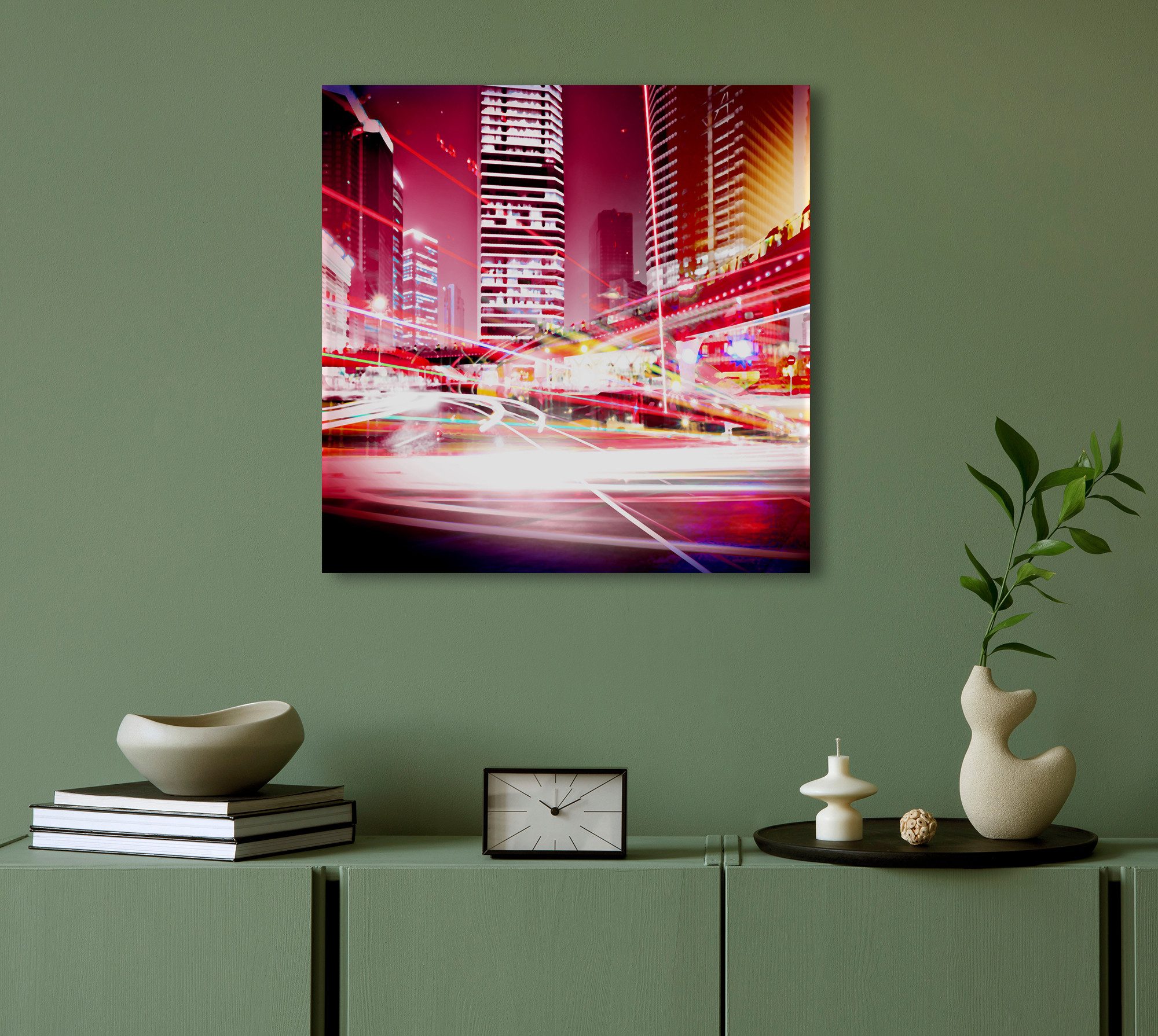 queence Acrylglasbild Frau, Bunt, Kuh, Kühe, günstig online kaufen