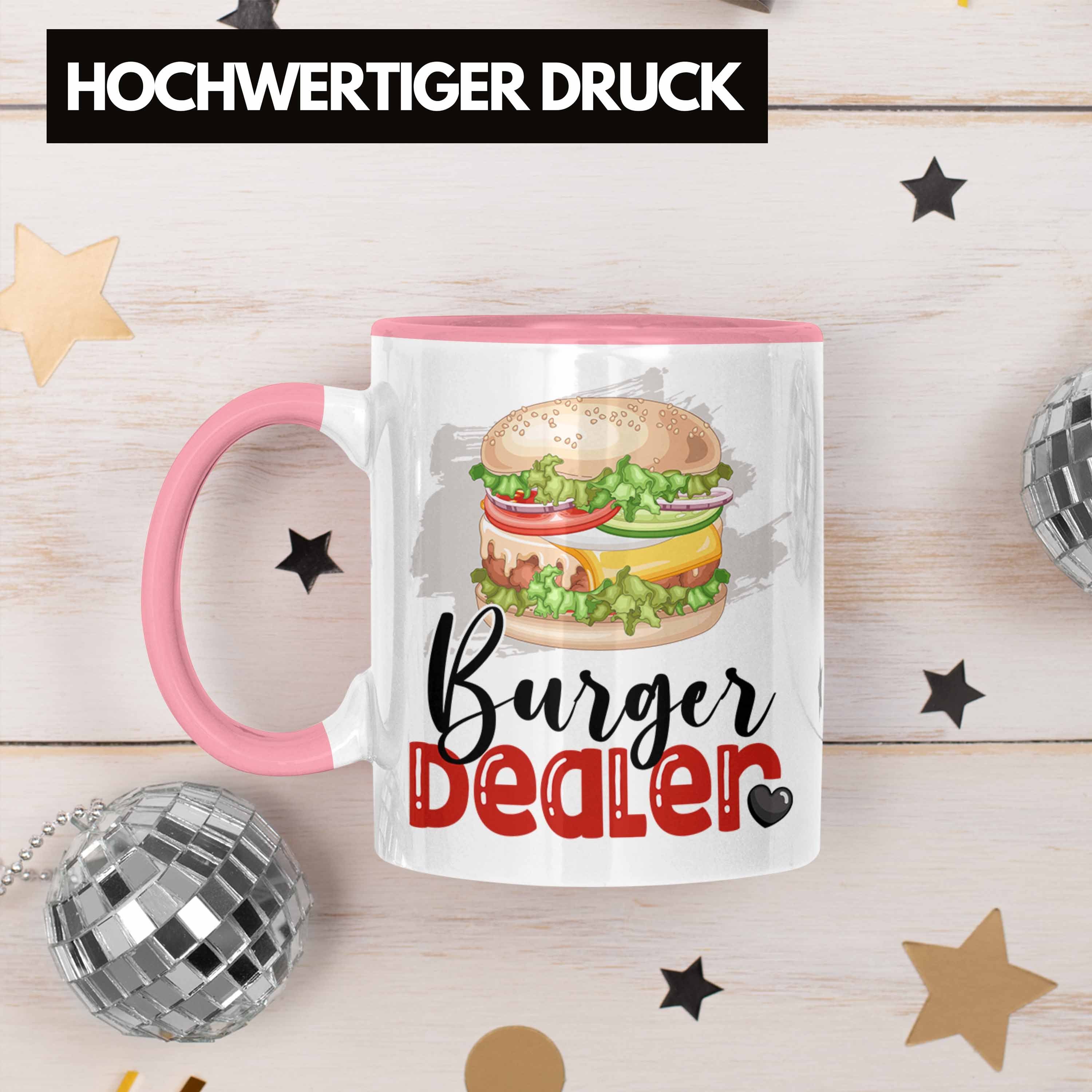 Tasse Spr Geschenk Burgerverkäufer Burger Dealer Trendation für Rosa Geburtstag Tasse Besten