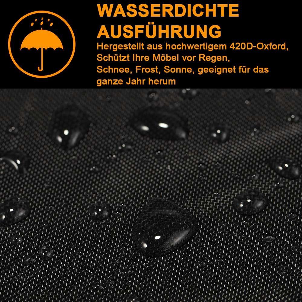 Sunicol Gartenmöbel-Schutzhülle L-Form Wasserdicht Oxford Gewebe Abdeckung Gartenmöbel Schutzhülle, Outdoor Couch Ecklounge Abdeckung Loungemöbel – Bild 5 von 5