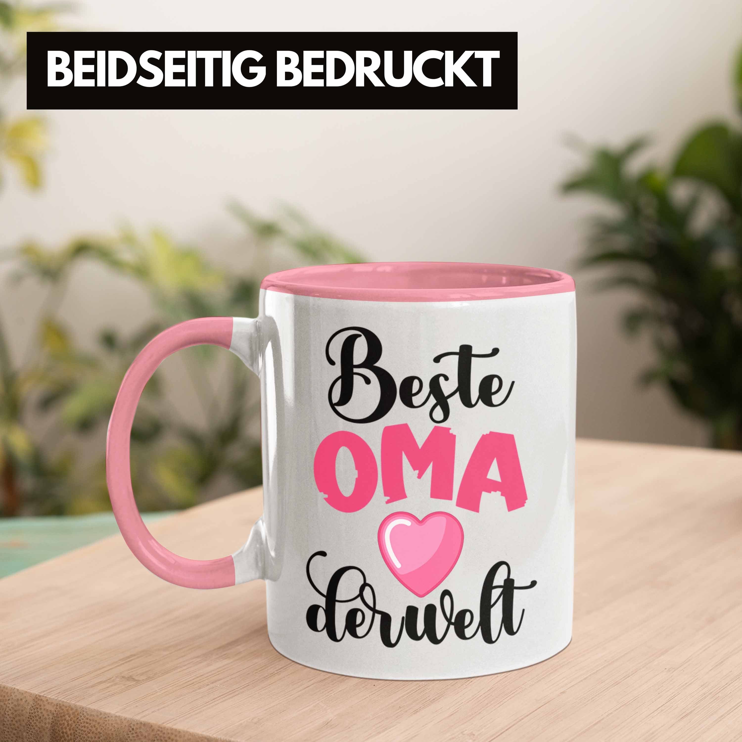 Beste Geschenkidee - Die Oma Geschenk Tasse Enkelin Enkel Rosa Für Von Der Welt Tasse Trendation Herz Trendation