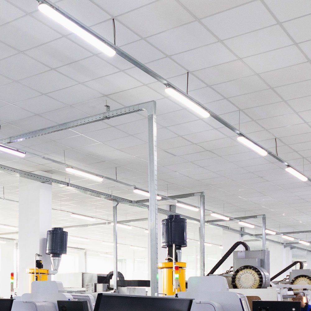 8er Set LED Decken Wannen Strahler Industrie Hallen Decken Lampen Ultraslim 
