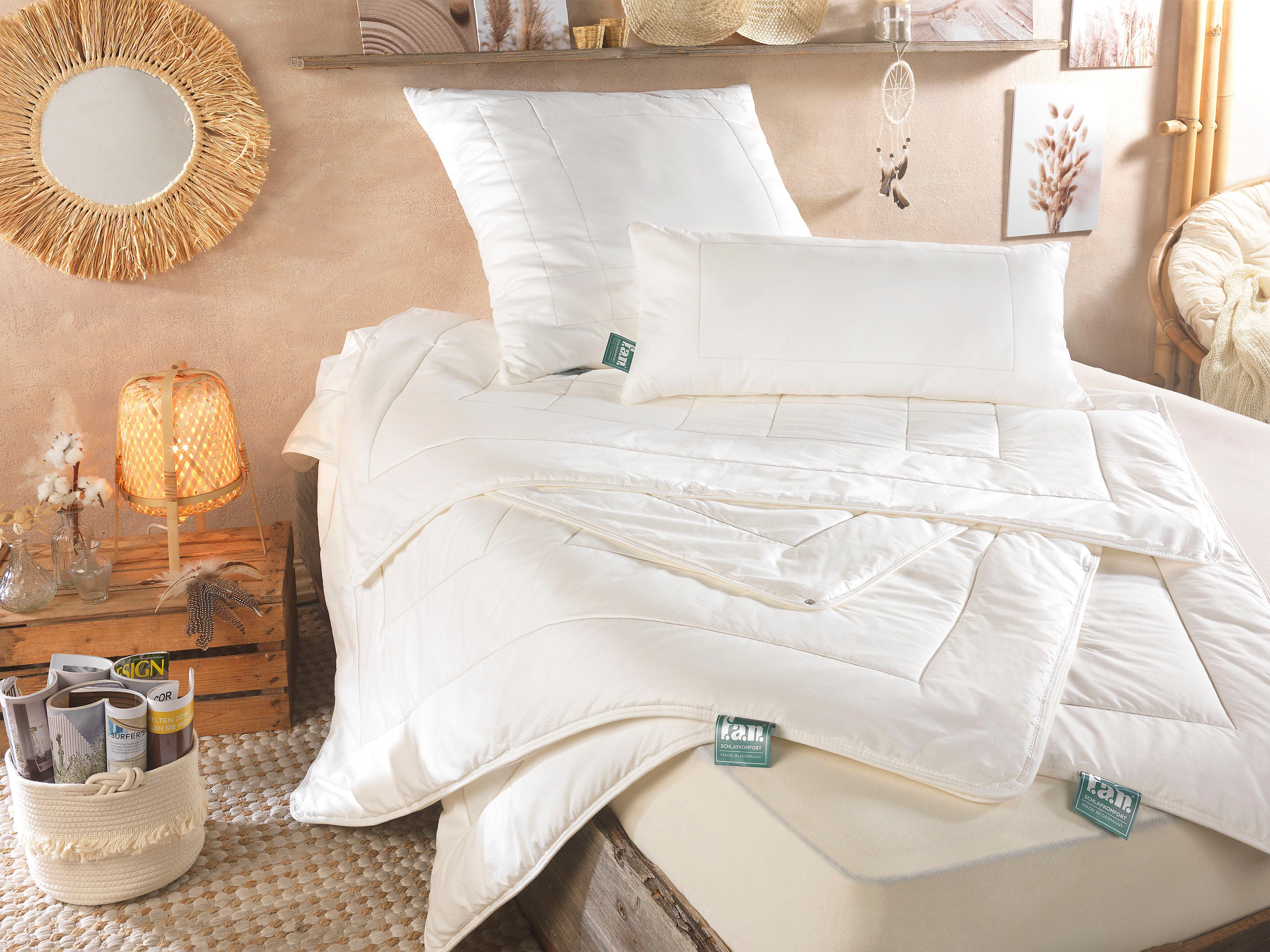 Baumwollbettdecke, African Cotton, f.a.n. Schlafkomfort, Bettdecke in 135x200 oder 155x220 cm, Winter oder Sommer | Naturfaserdecken