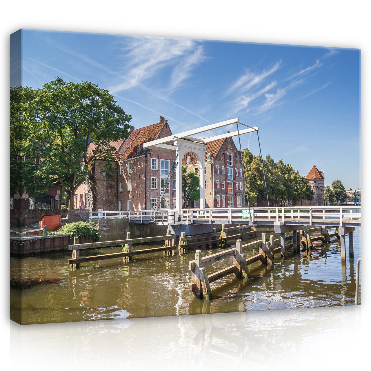 Wallarena Leinwandbild Stadt Landschaft Natur Kunst Wandbild XXL Leinwandbi günstig online kaufen