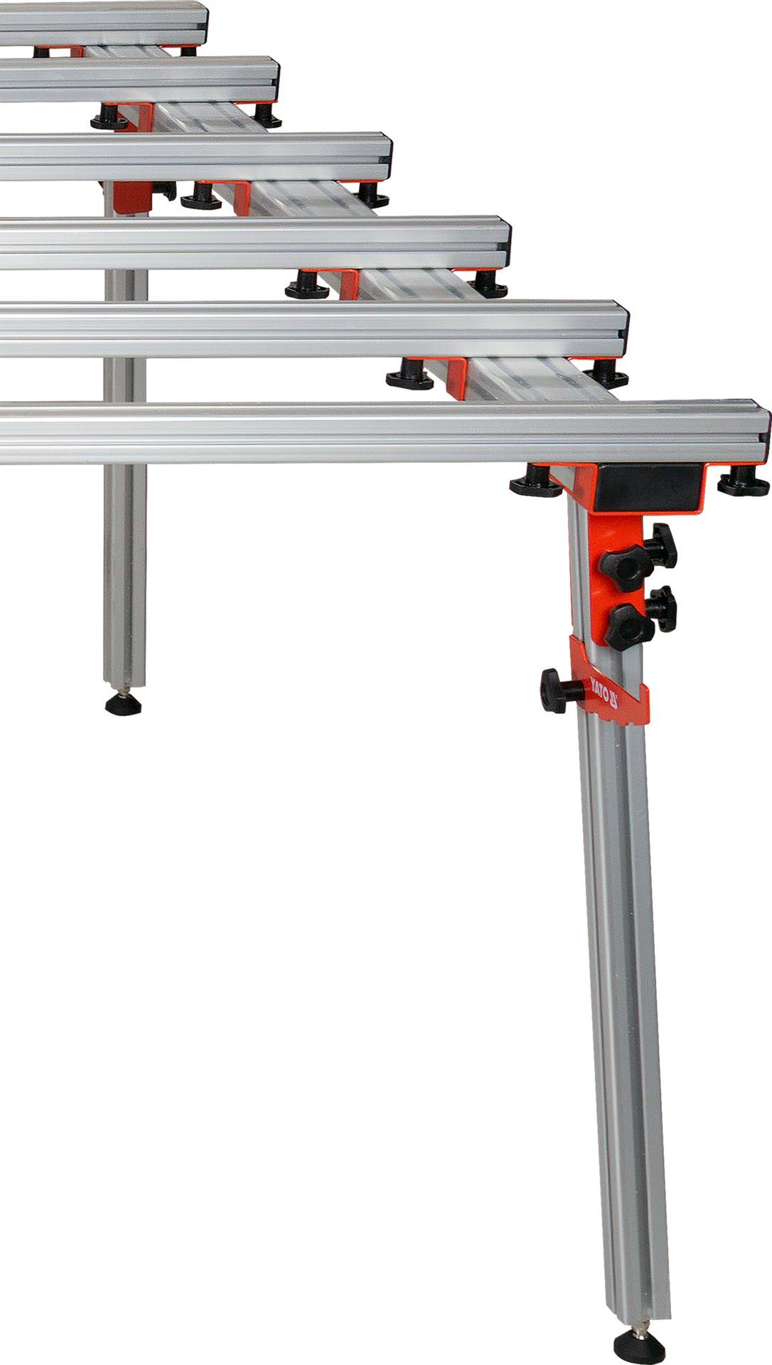 Yato Werkbank Fliesentisch 360 cm aus Aluminium mit 6 verstellbaren Beinen, (Werkbank)