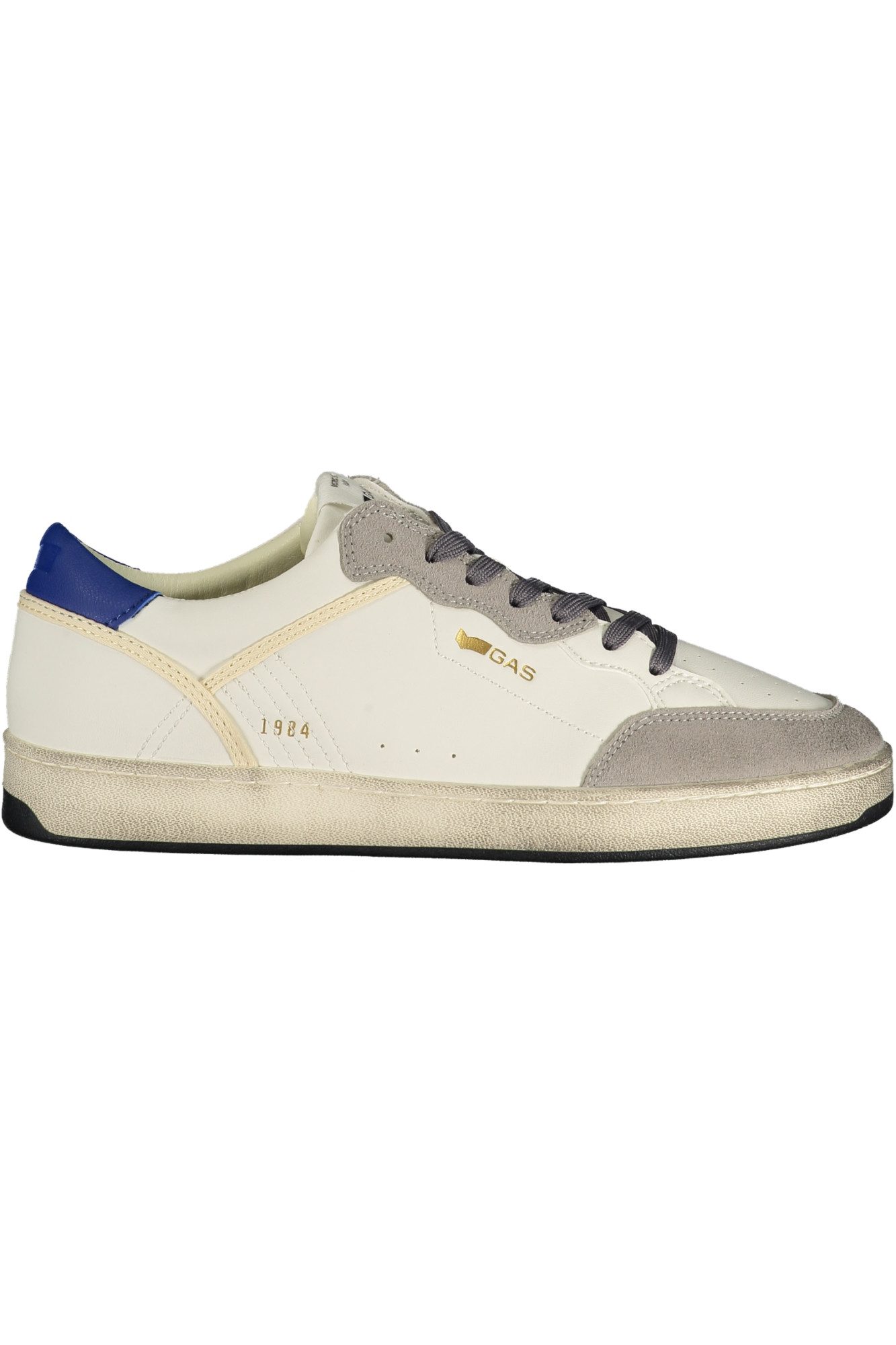 GAS Sneaker Weißer Herren-Sportschuh mit blauen Akzenten und