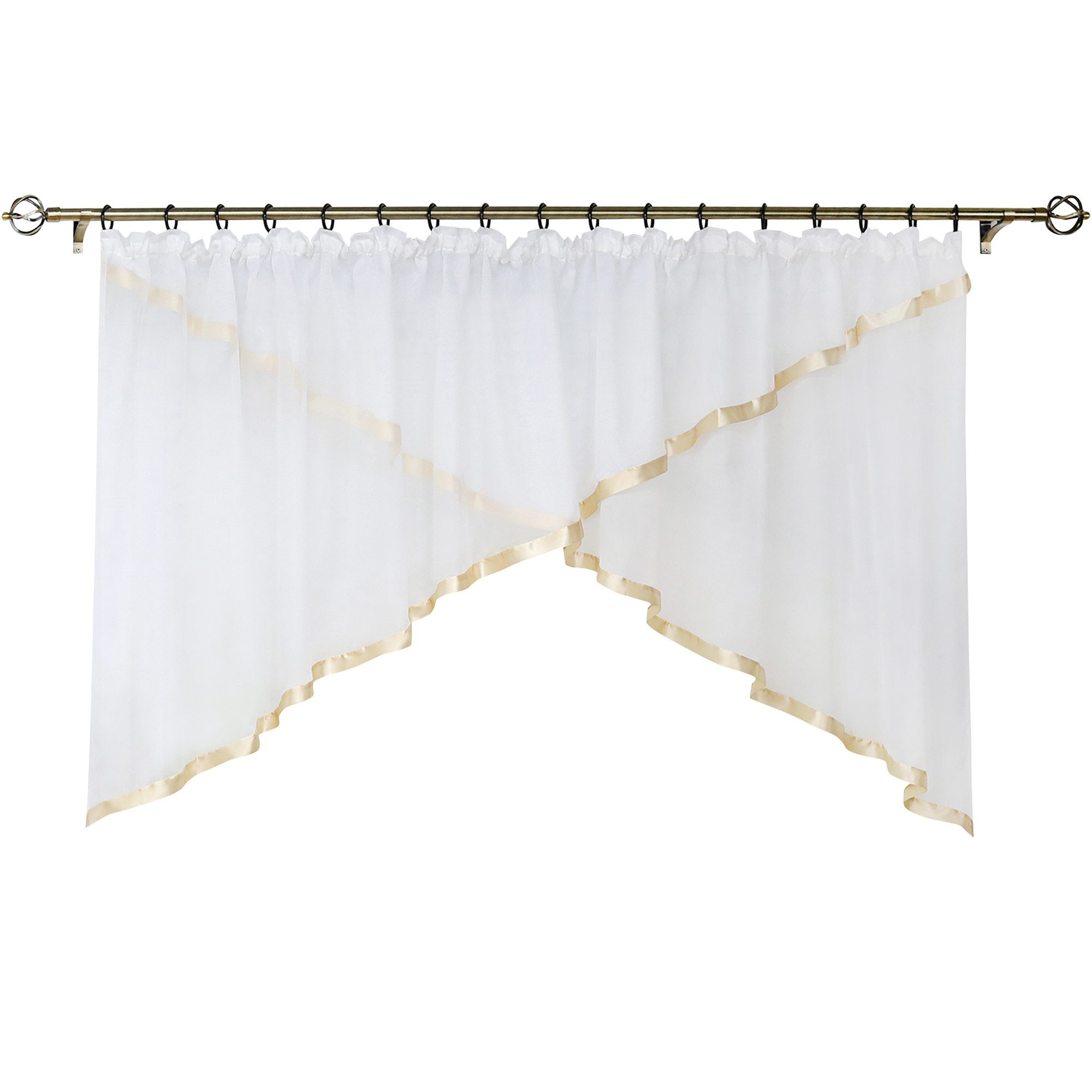 Joyswahl Scheibengardine (2 St), Kräuselband, Store, Küche Bistrogardinen, günstig online kaufen