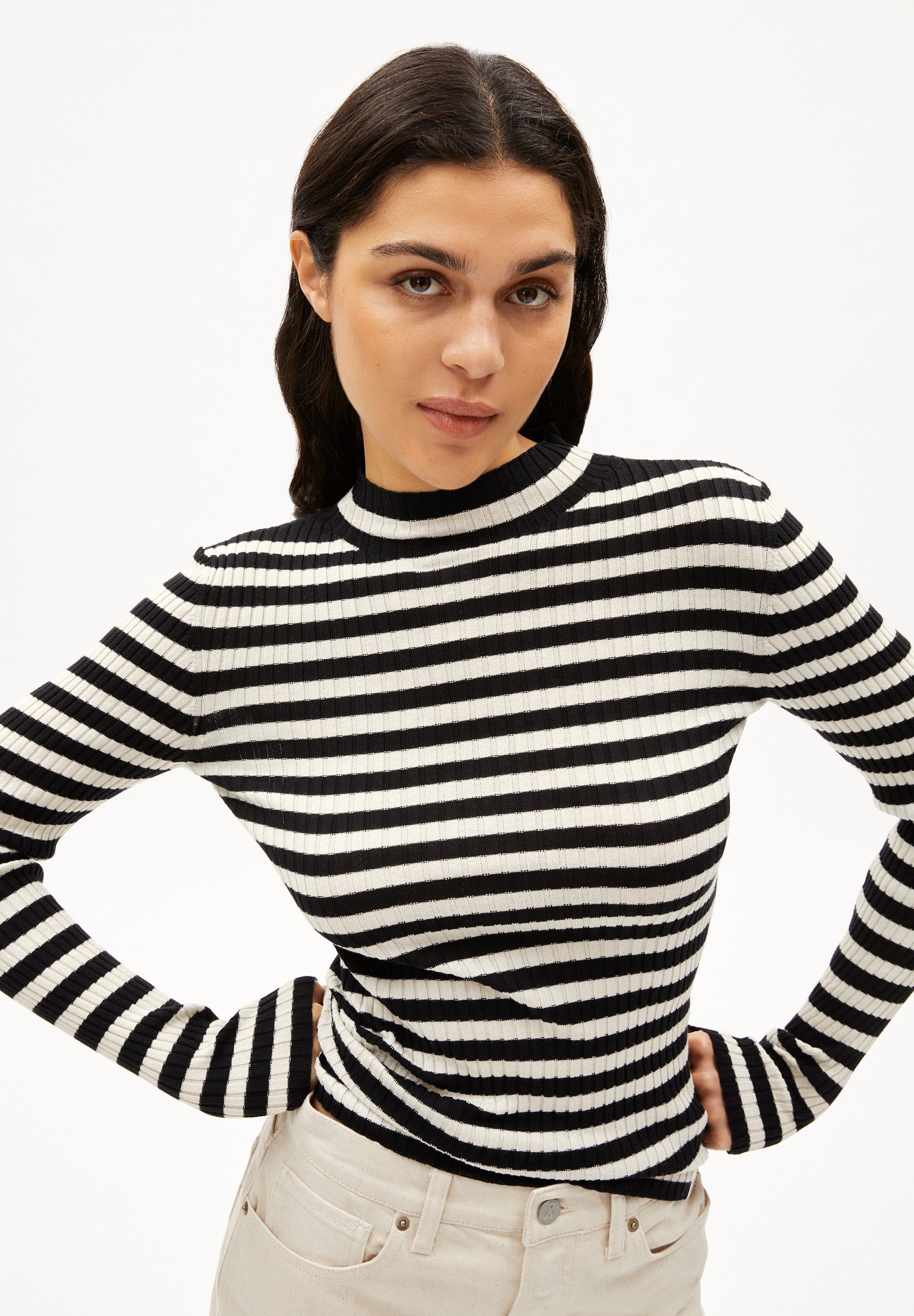 Armedangels Strickpullover ALAANIA STRIPED Fitted