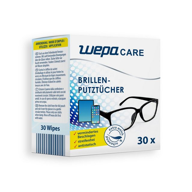 WEPA Care WEPA Care Brillenputztücher 1800 Stück einzeln verpackt Reinigungstücher (1800-tlg)