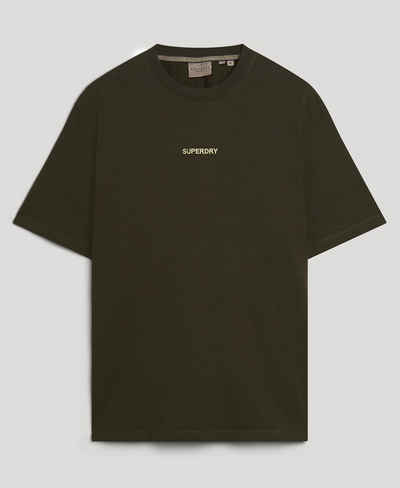 Superdry T-Shirt MICRO LOGO GRAPHIC LOOSE TEE Army Khaki