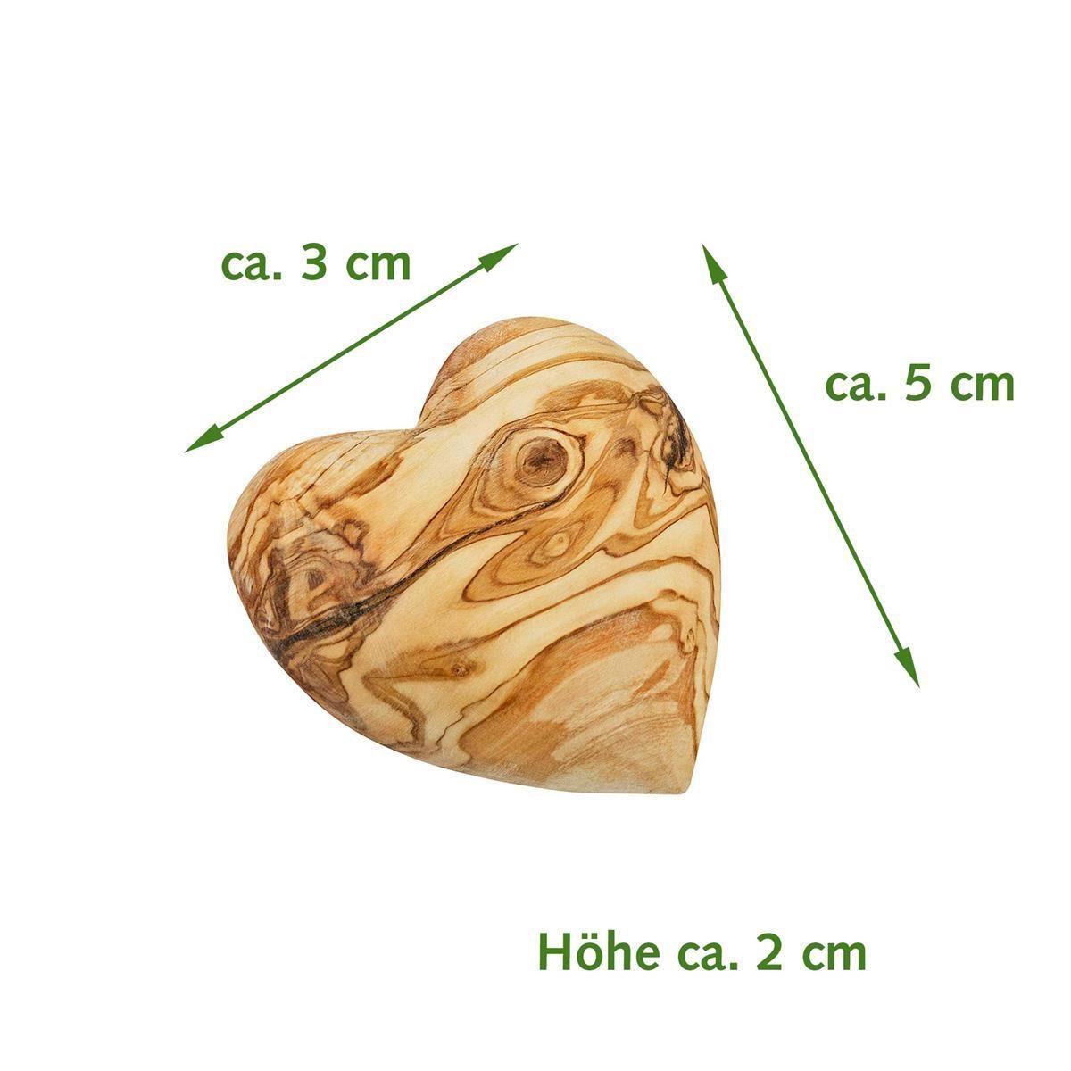 NATUREHOME Dekoobjekt Deko-Herz Olivenholz, div. Größen
