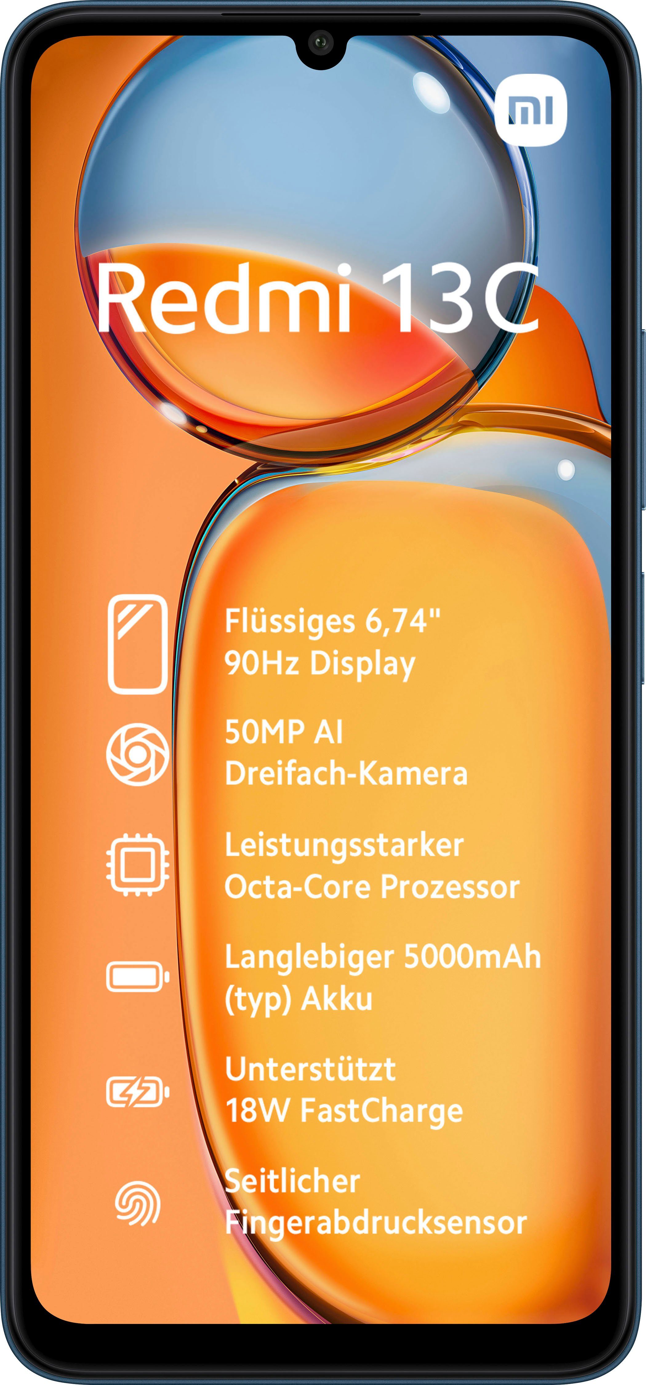 Smartphone 50 Redmi Zoll, Blau cm/6,74 256 Kamera) Xiaomi Speicherplatz, 13C (17,1 MP 8GB+256GB GB