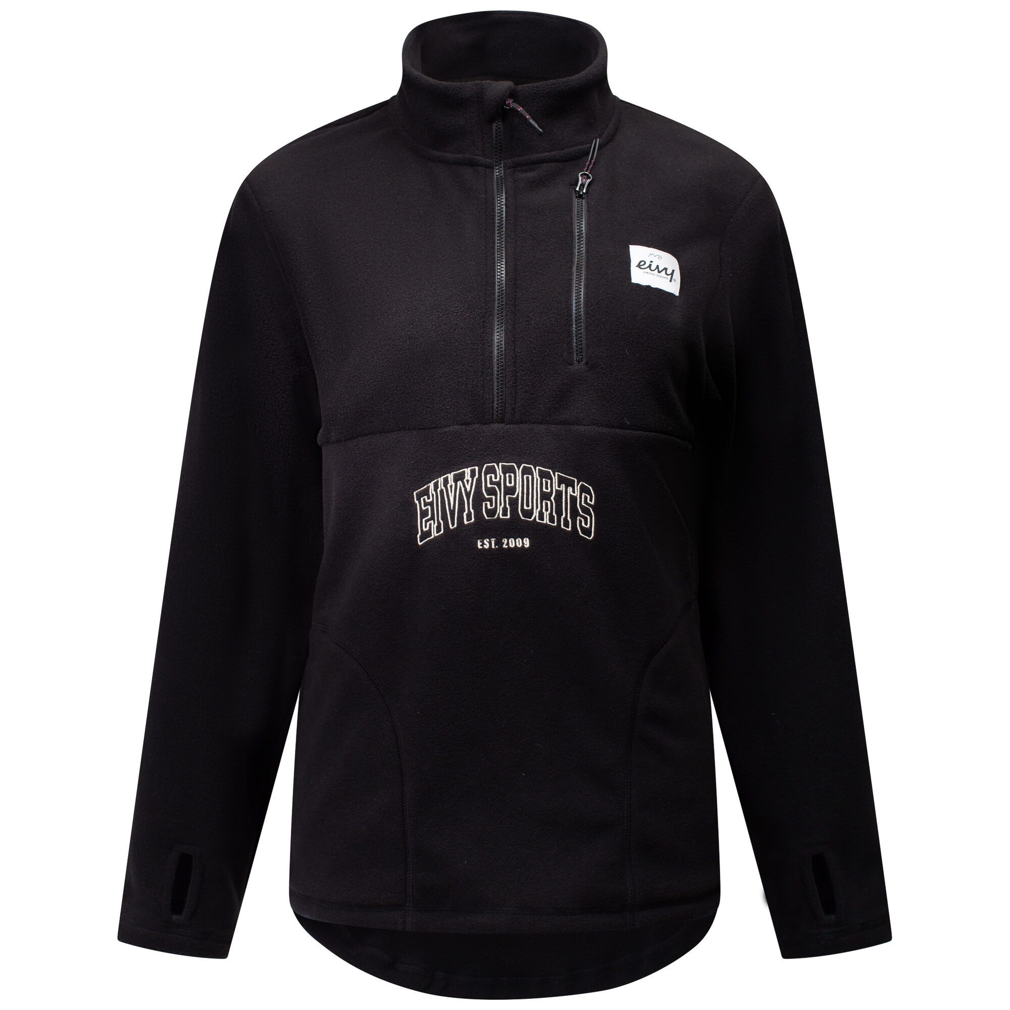 Eivy Fleecepullover mit Reißverschlusstaschen und Daumenschlaufen