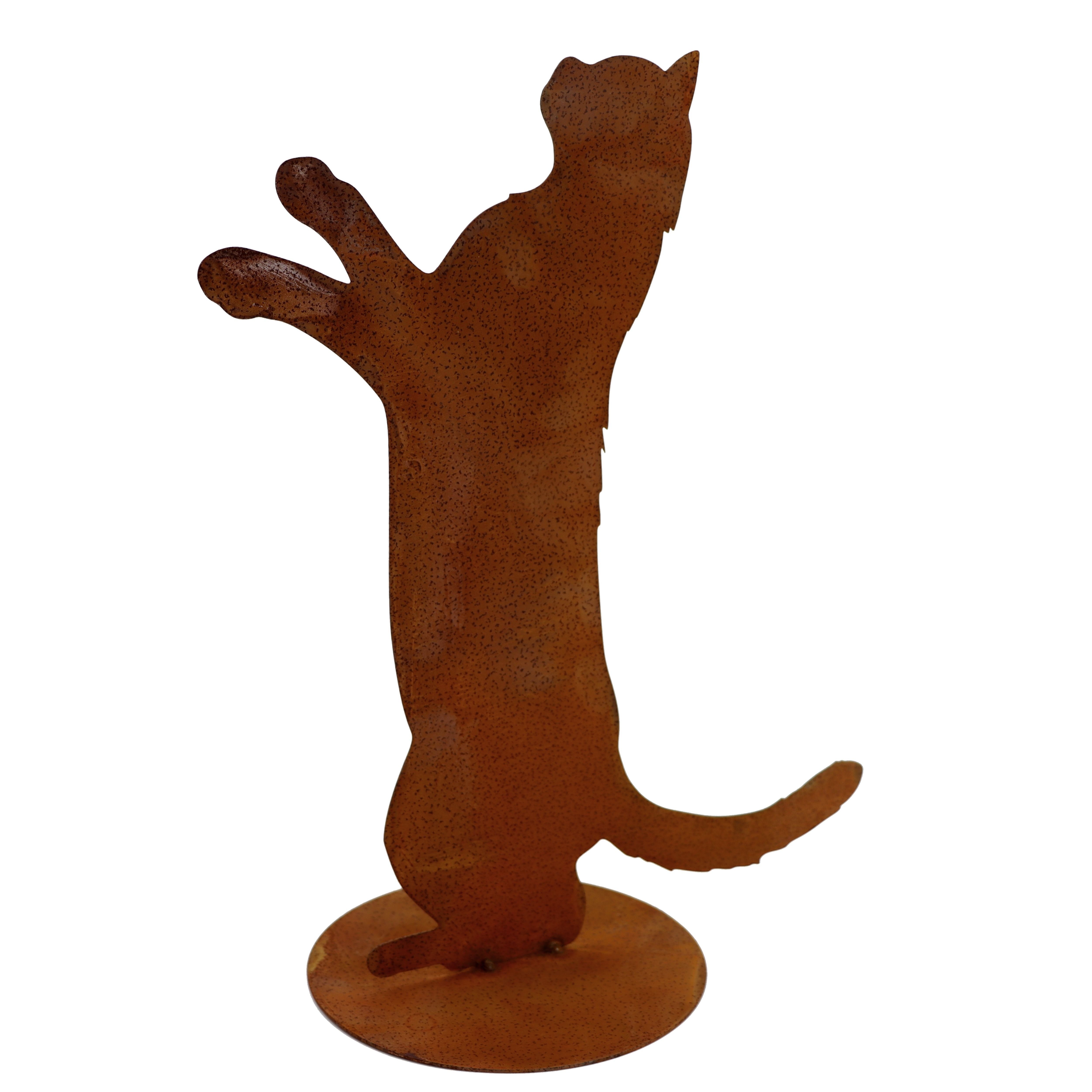 Echter Katze Rost Gartenfigur (1 Rostikal Gartendeko St), Metall,