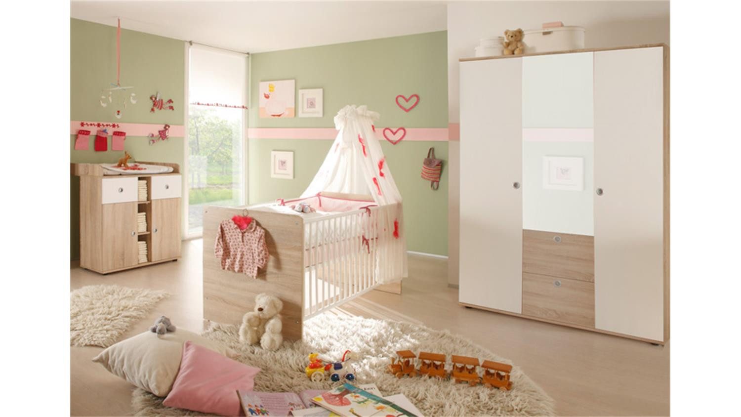 Bega Consult Kleiderschrank Kleiderschrank Wiki in Eiche Sonoma weiß 3-türig