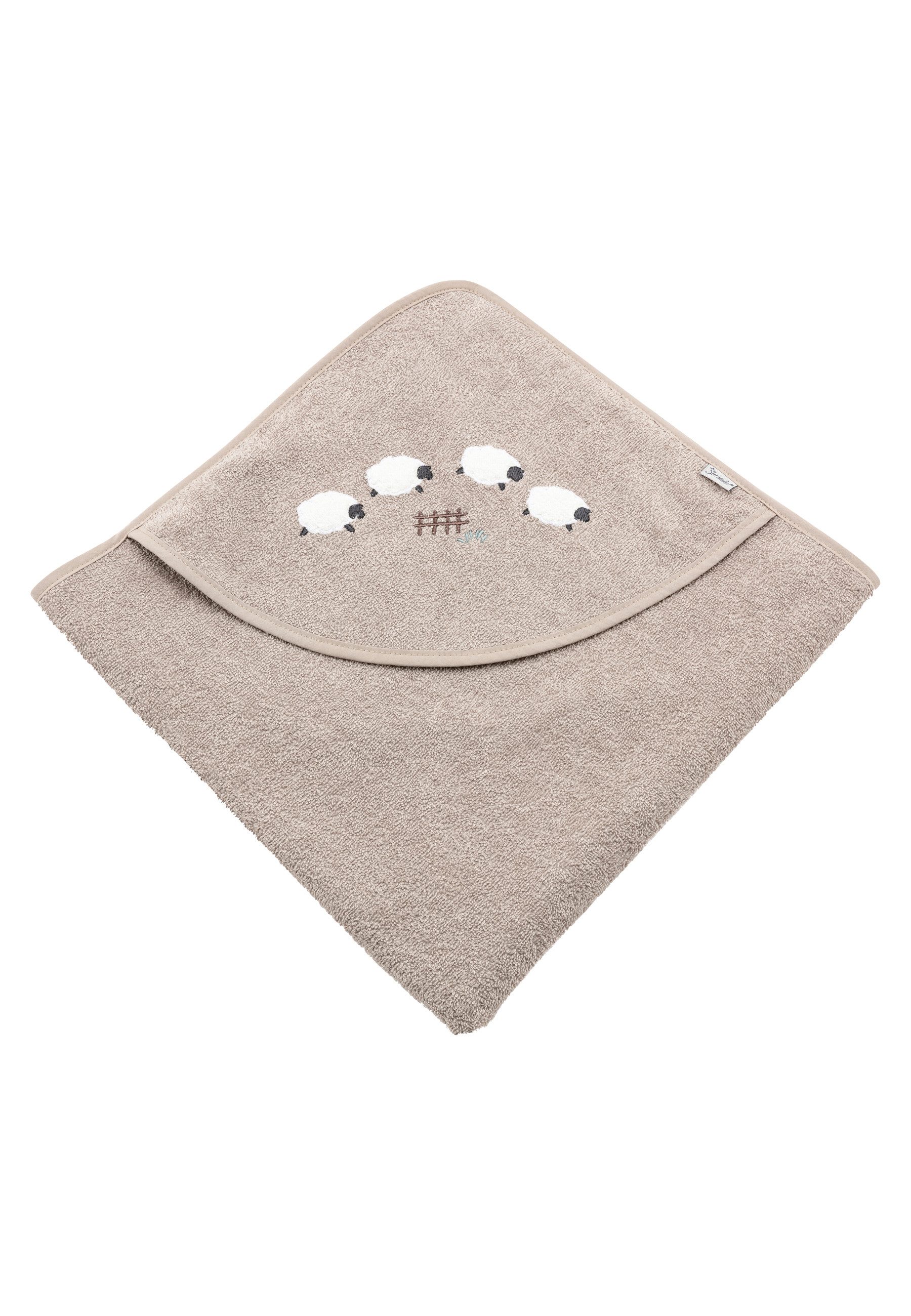 Sterntaler® Badetücher Sterntaler® Kapuzenbadetuch 80x80 cm SCHAF Flocke, 1 günstig online kaufen