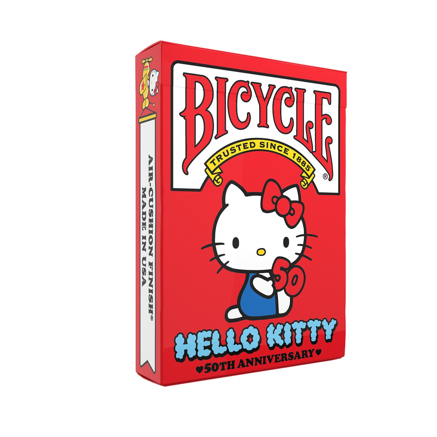 Cartamundi Spiel Bicycle® Kartendeck - Hello Kitty 50th Anniversary, Kartenspiel, mit einzigartigem Air-Cushion®-Finish